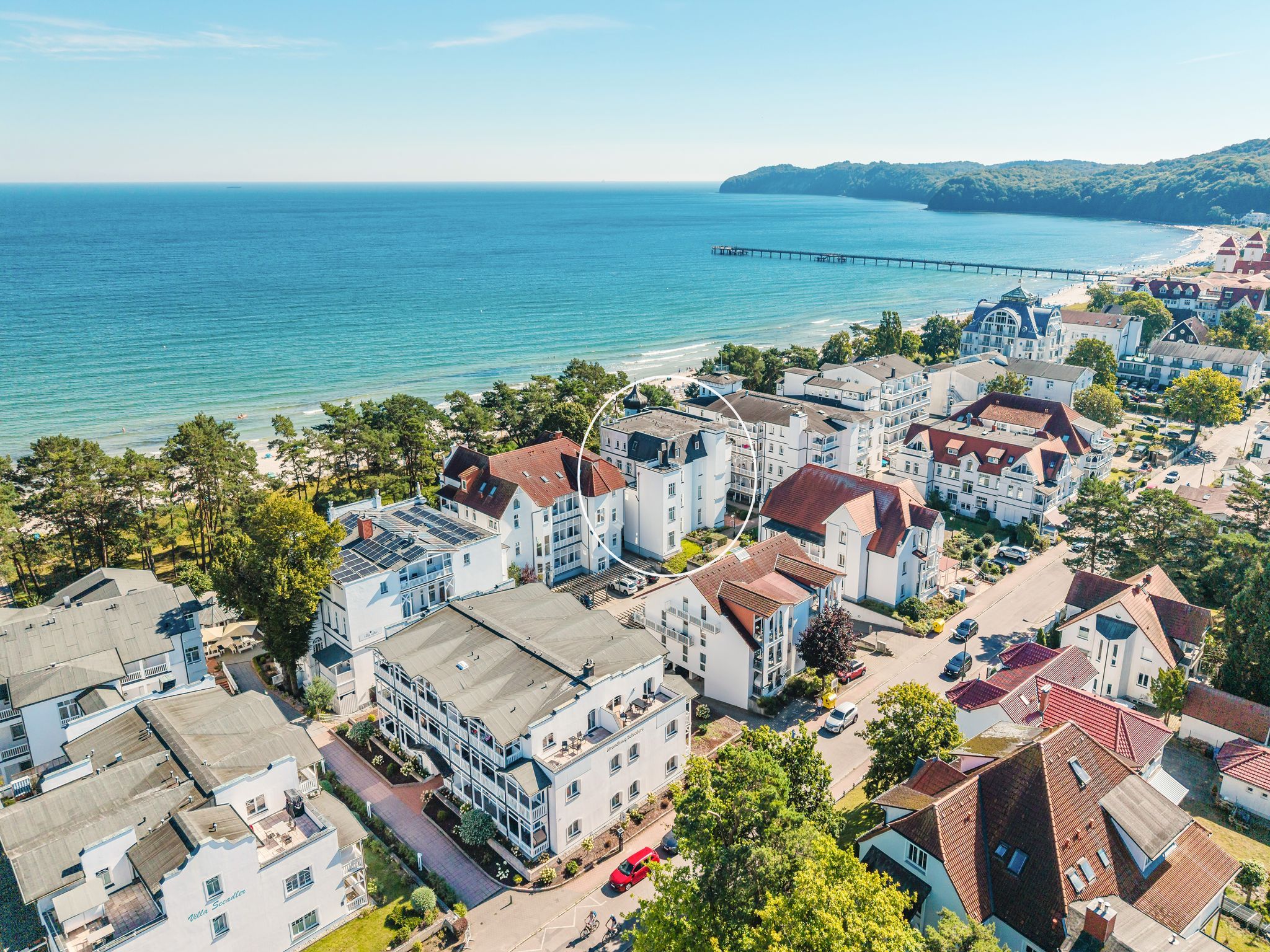 Strandvillen Binz Ferienwohnung mit Meerblick und 1 Schlafzimmer (SV/706) Insel Rügen - Vogelperspektive