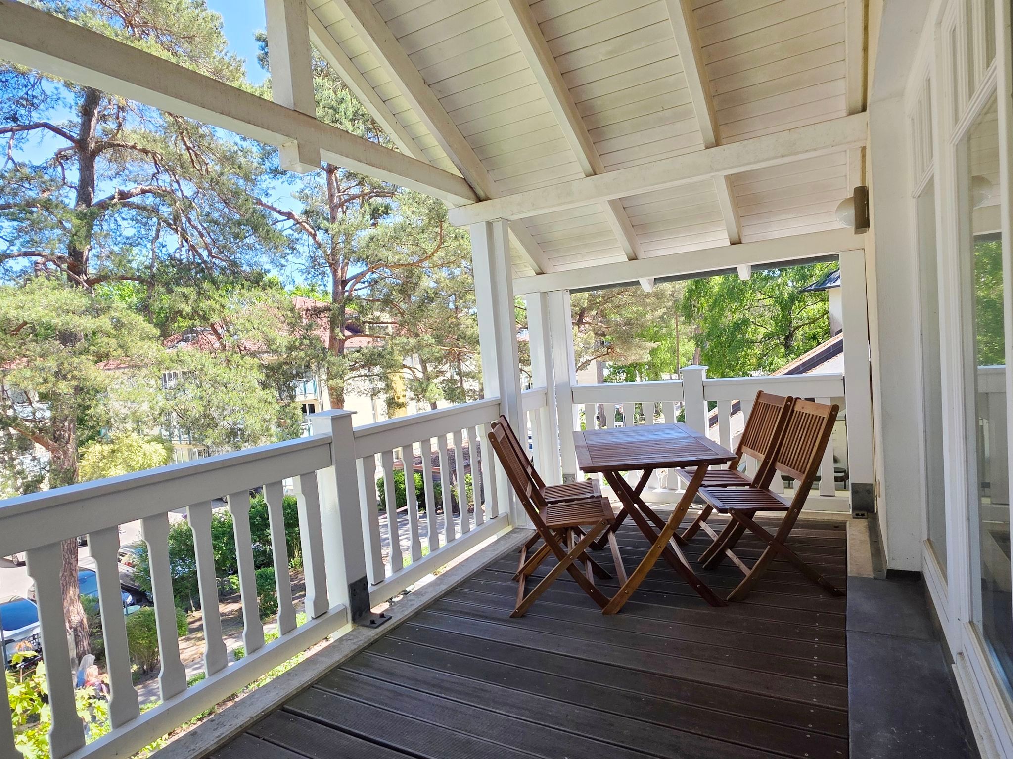 Dünenpark Binz Klassik Ferienwohnung mit 1 Schlafzimmer und Balkon im Dachgeschoss (258) Insel Rügen - Balkon