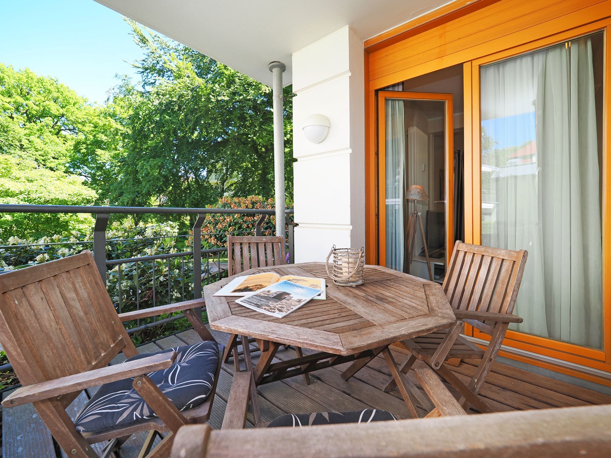 Kaiservillen Heringsdorf Ferienwohnung mit 1 Schlafzimmer und Terrasse (D101) Insel Usedom - Balkon