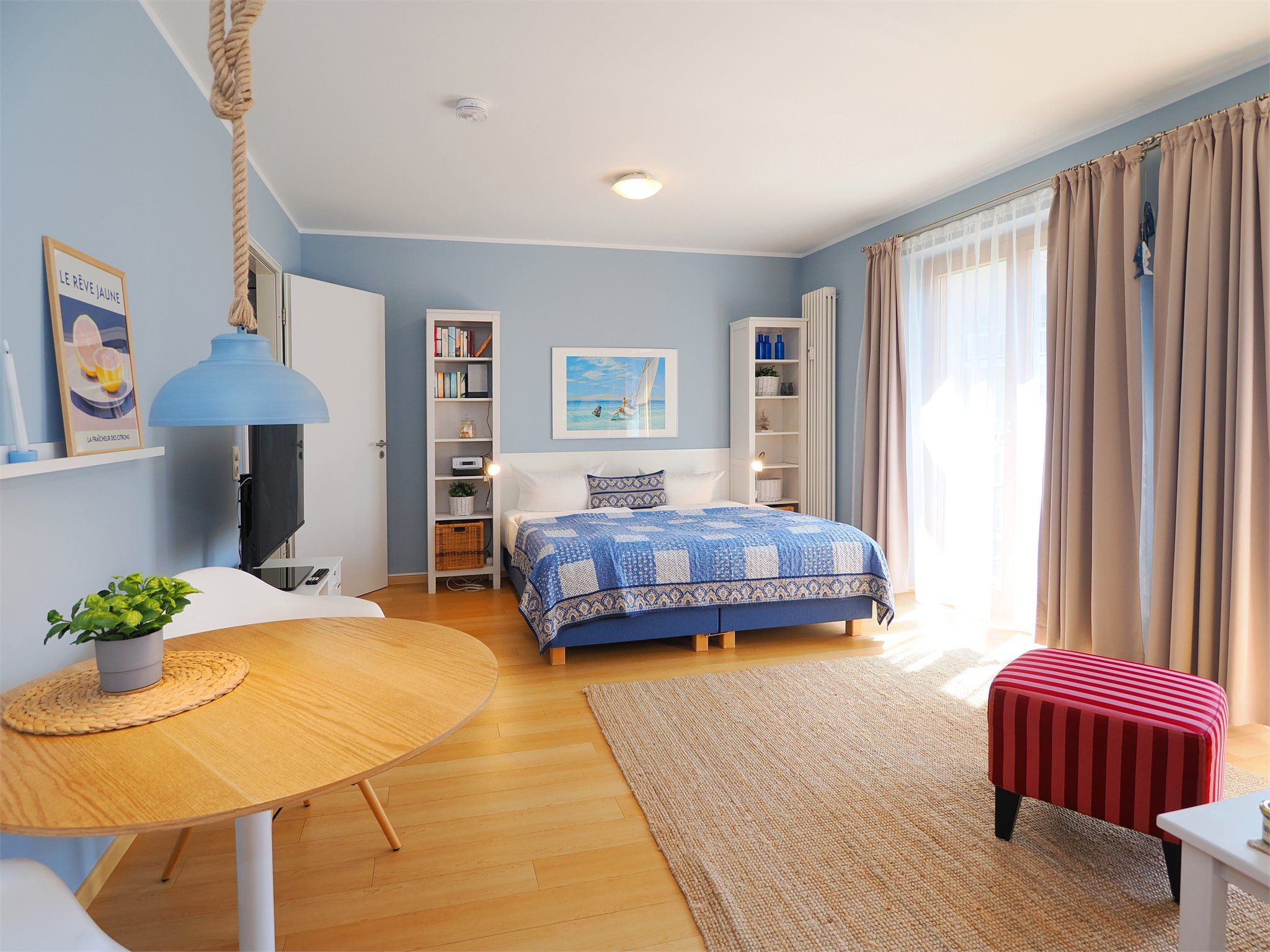 Kaiservillen Heringsdorf 1-Raum-Ferienwohnung mit Balkon (D123) Insel Usedom - Schlafzimmer