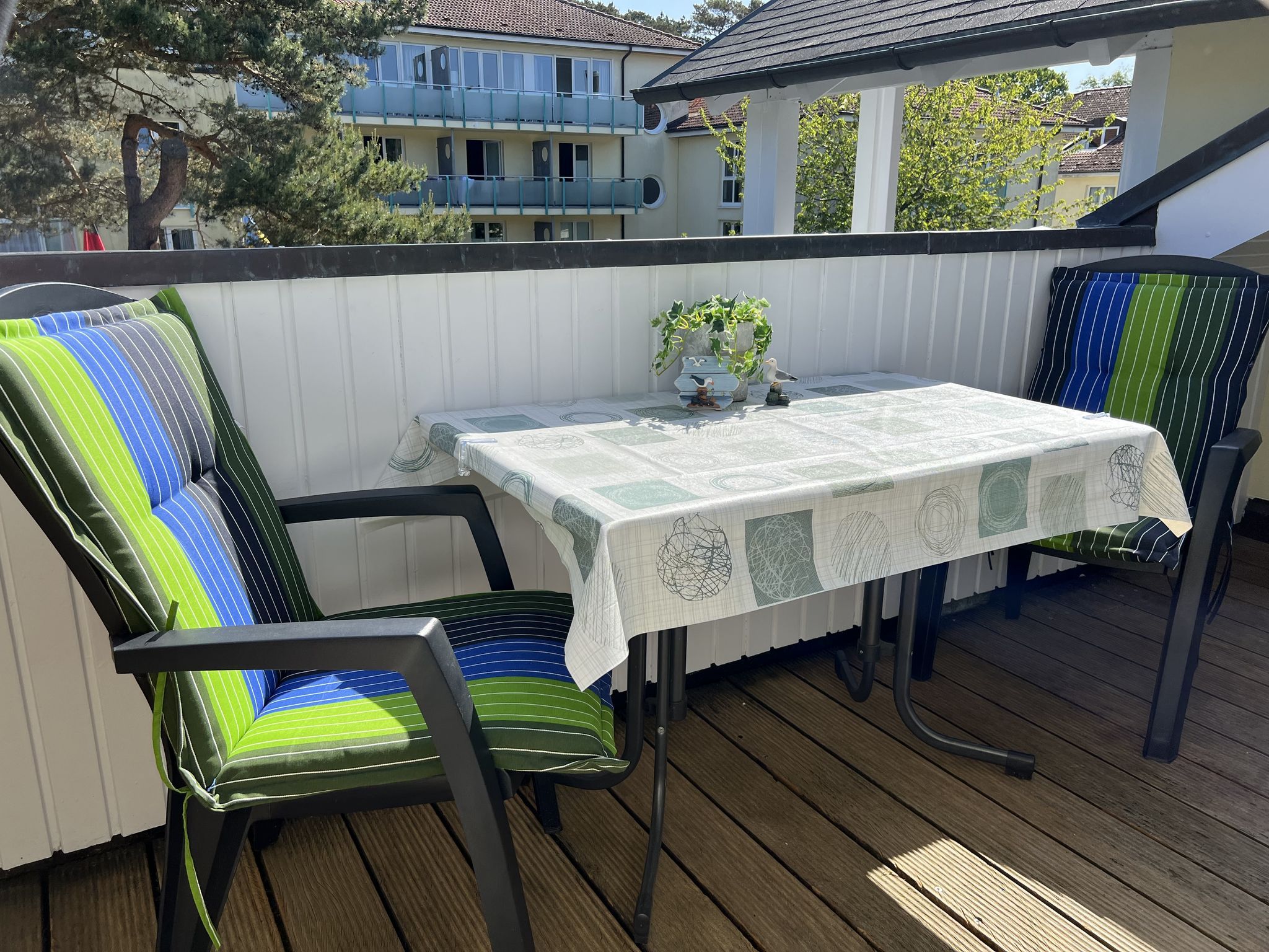 Dünenpark Binz Komfortplus Ferienwohnung mit 1 Schlafzimmer und Balkon im Dachgeschoss (209) Insel Rügen - Balkon
