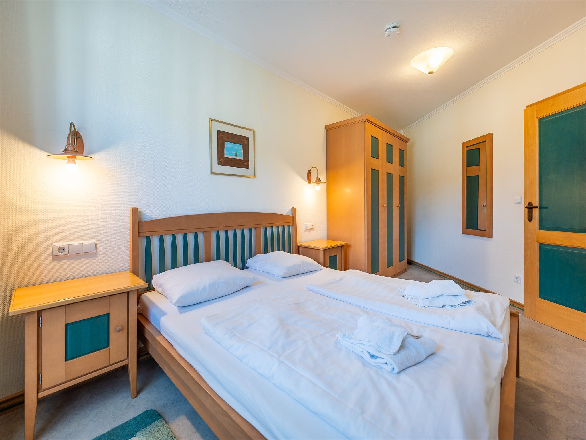 Dünenpark Binz Komfort Ferienwohnung mit 1 Schlafzimmer und Balkon im Dachgeschoss (197) Insel Rügen - Schlafzimmer