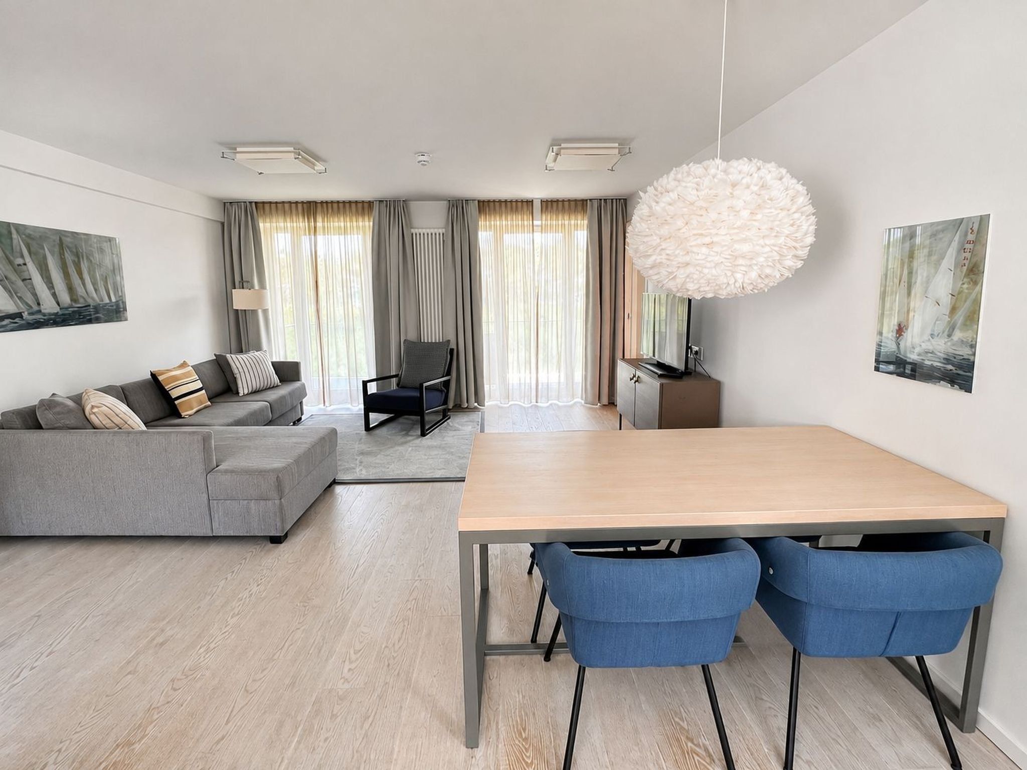 Dünenresidenz Prora Ferienwohnung mit Meerblick, 1 Schlafzimmer und Balkon (NP/312) Insel Rügen - Wohnzimmer