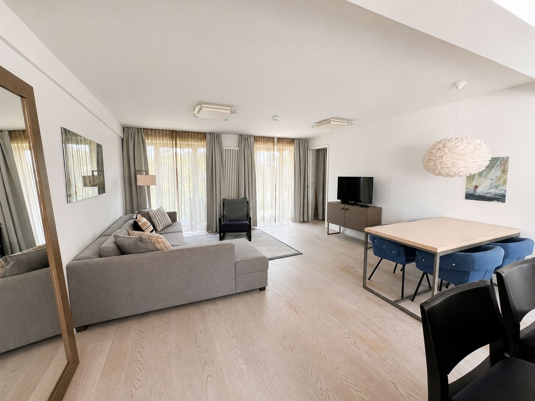 Dünenresidenz Prora Ferienwohnung mit Meerblick, 1 Schlafzimmer und Balkon (NP/312) Insel Rügen - Wohnzimmer