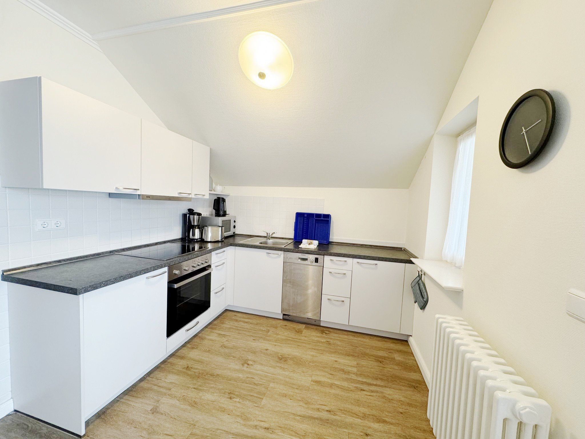 Dünenpark Binz Komfort Ferienwohnung mit 2 Schlafzimmern und Balkon im Dachgeschoss (218) Insel Rügen - Küche / Küchenzeile