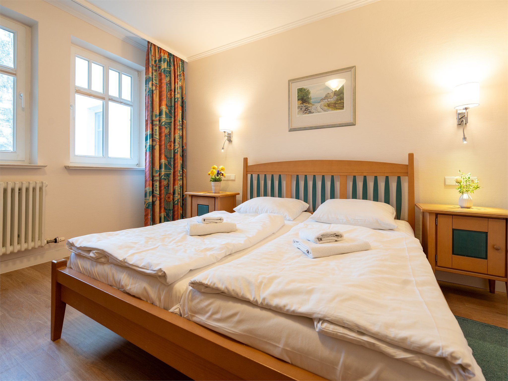 Dünenpark Binz Komfort Ferienwohnung mit 1 Schlafzimmer und Terrasse im Erdgeschoss (003) Insel Rügen - Schlafzimmer