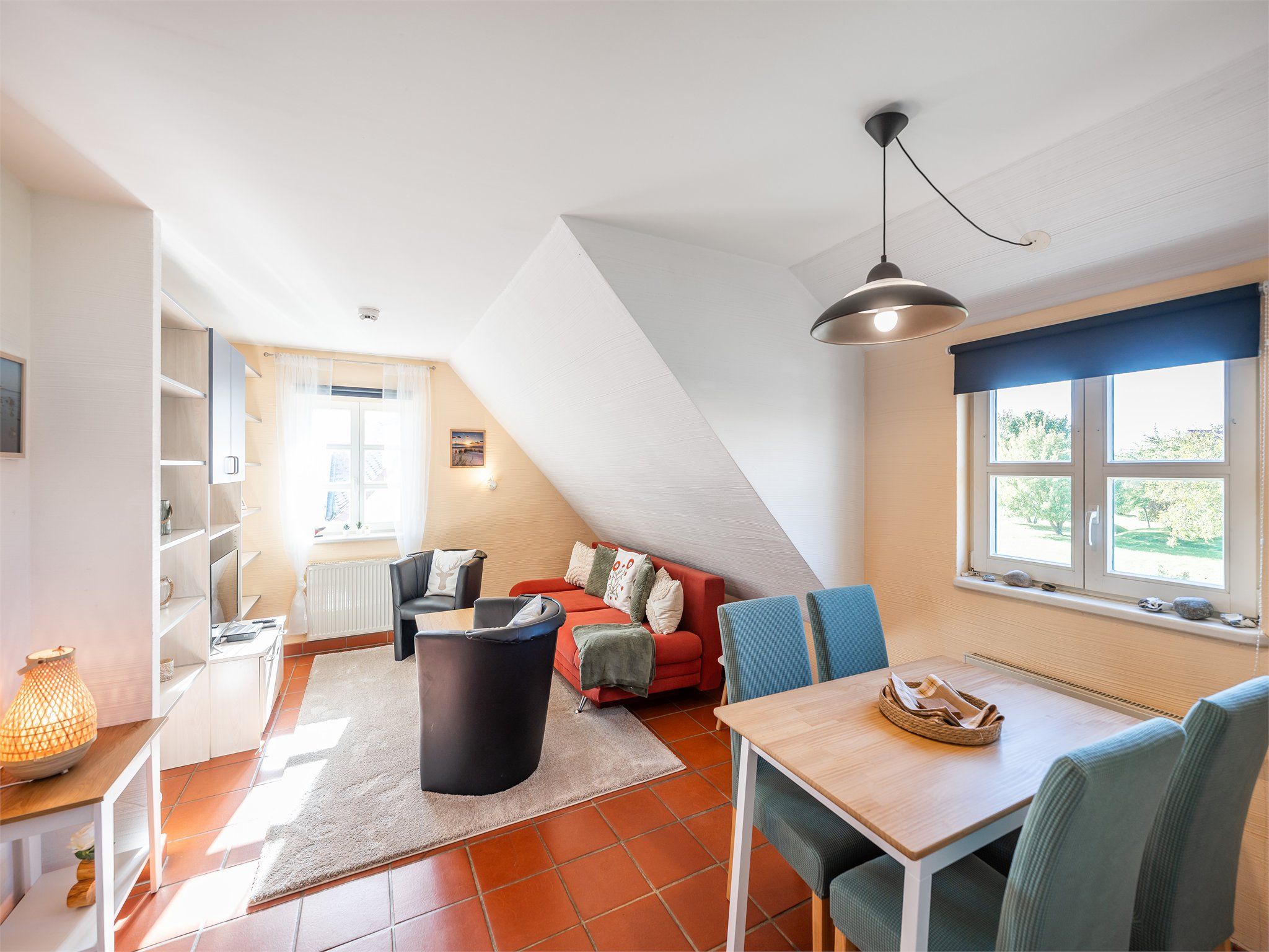 Feriendorf Rugana Budget Ferienwohnung mit 1 Schlafzimmer (D31) Insel Rügen - Wohnzimmer