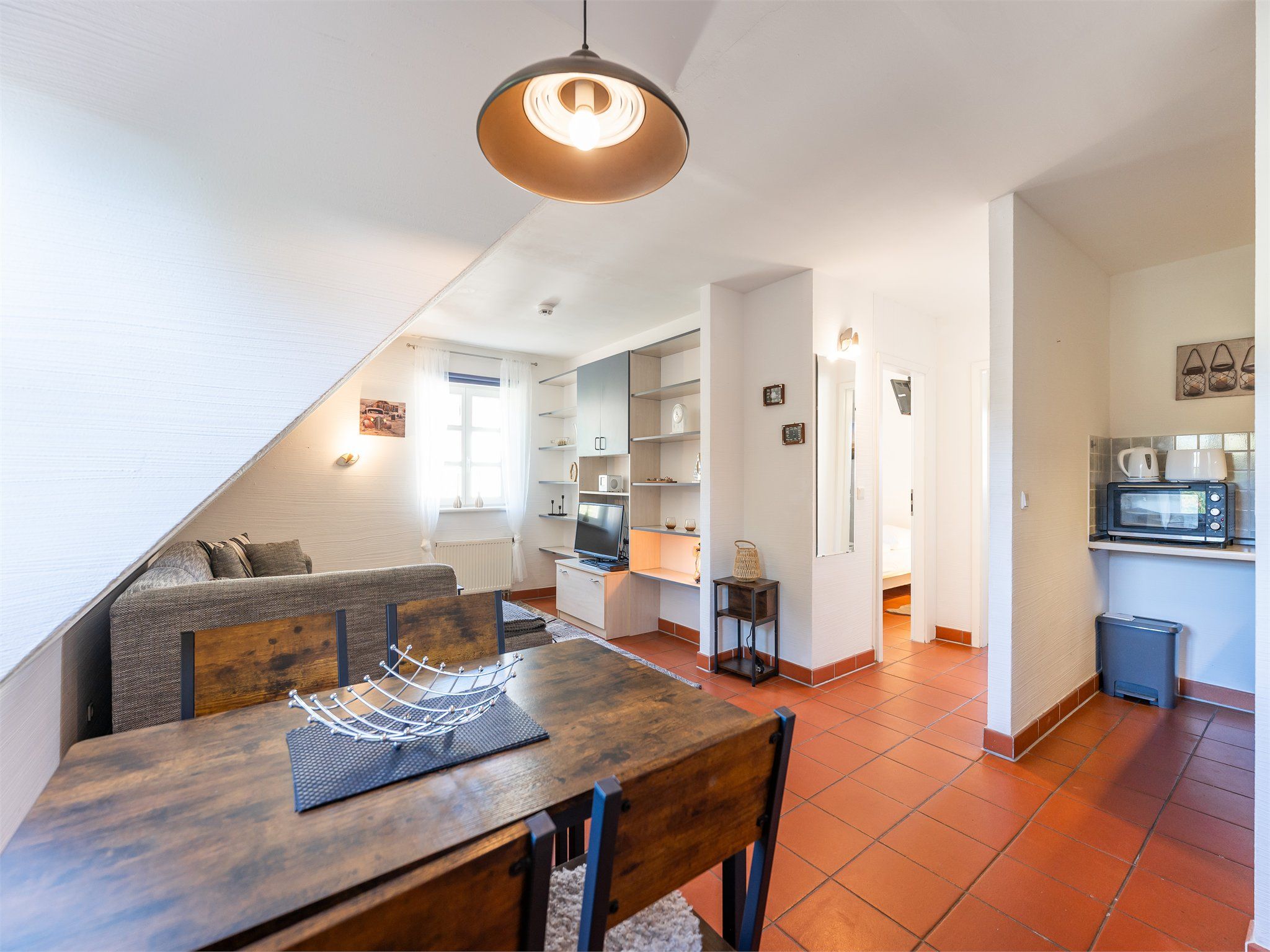 Feriendorf Rugana Budget Ferienwohnung mit 1 Schlafzimmer (B53) Insel Rügen - Wohnzimmer