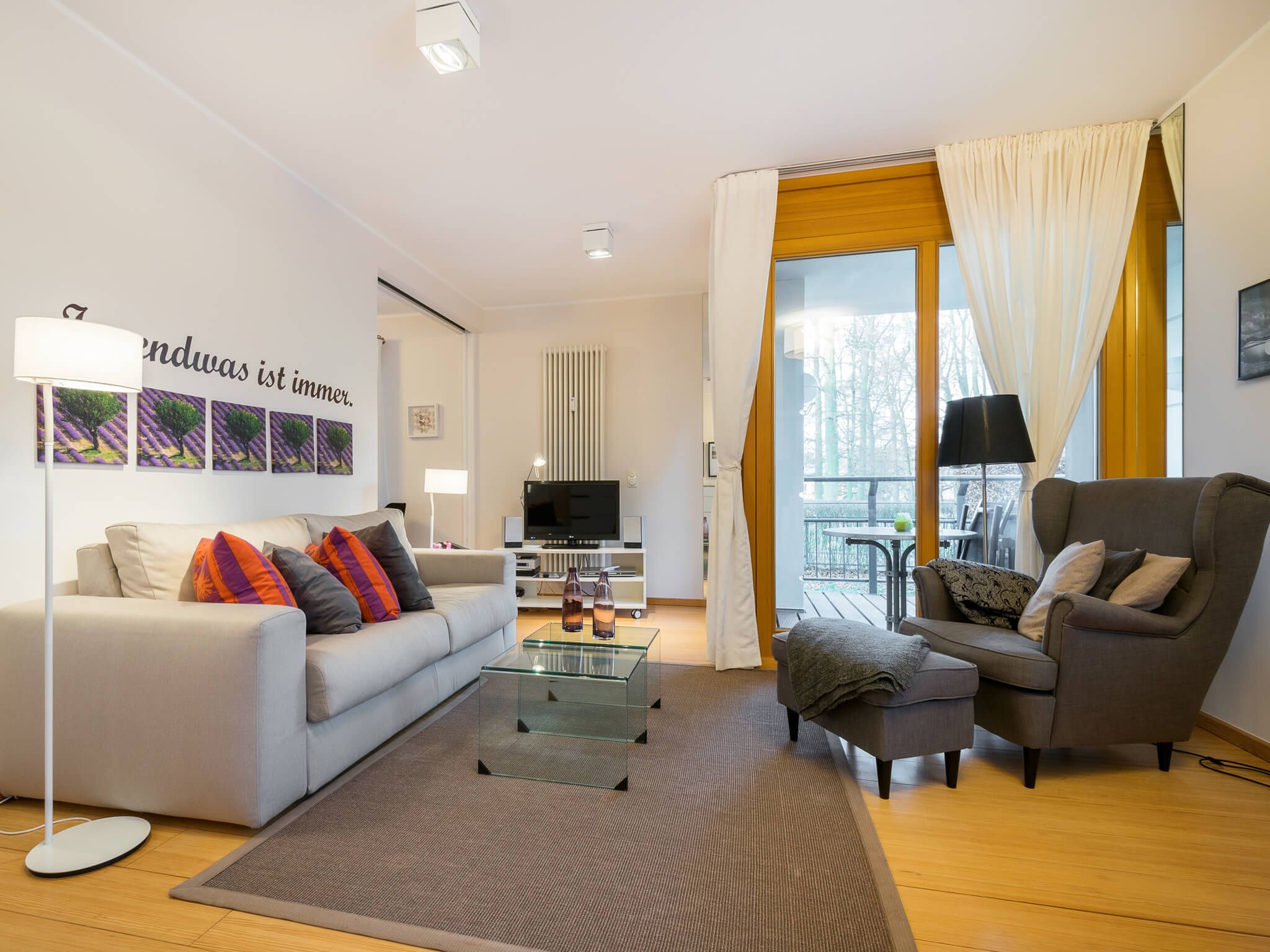 Kaiservillen Heringsdorf Ferienwohnung mit 1 Schlafzimmer und Balkon (D105) Insel Usedom - Wohnzimmer