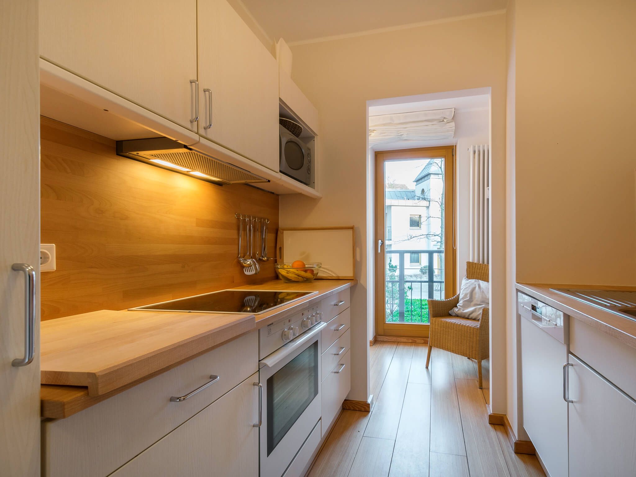 Kaiservillen Heringsdorf Ferienwohnung mit 1 Schlafzimmer und Balkon (D105) Insel Usedom - Küche / Küchenzeile