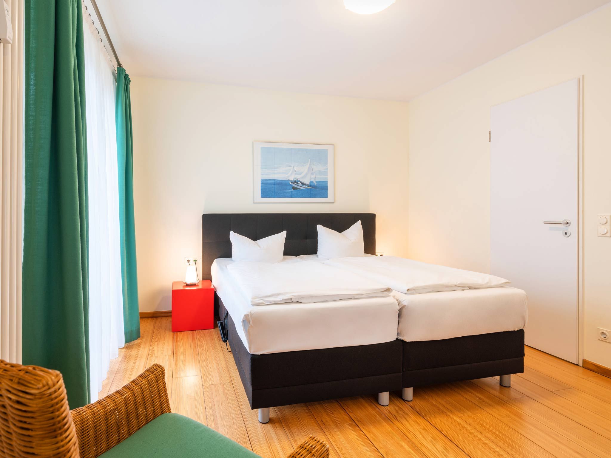 Kaiservillen Heringsdorf Ferienwohnung mit 1 Schlafzimmer und Balkon (D111) Insel Usedom - Schlafzimmer