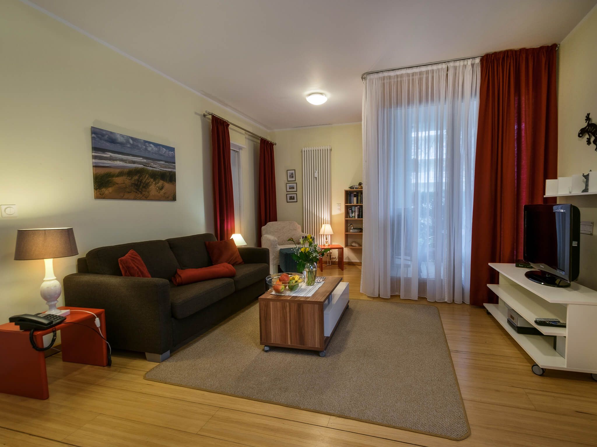 Kaiservillen Heringsdorf Ferienwohnung mit 1 Schlafzimmer und Terrasse (D204) Insel Usedom - Wohnzimmer