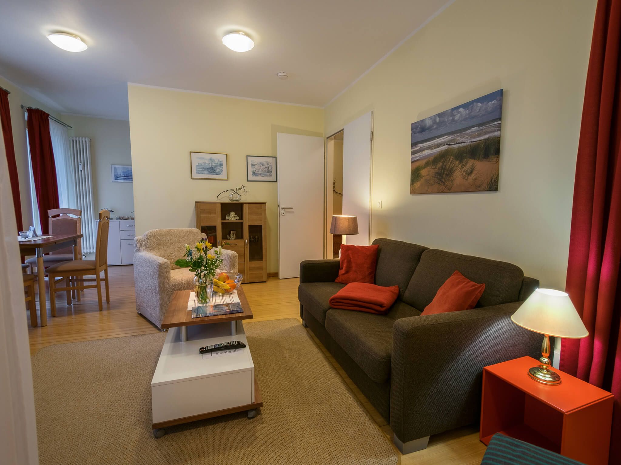 Kaiservillen Heringsdorf Ferienwohnung mit 1 Schlafzimmer und Terrasse (D204) Insel Usedom - Wohnzimmer