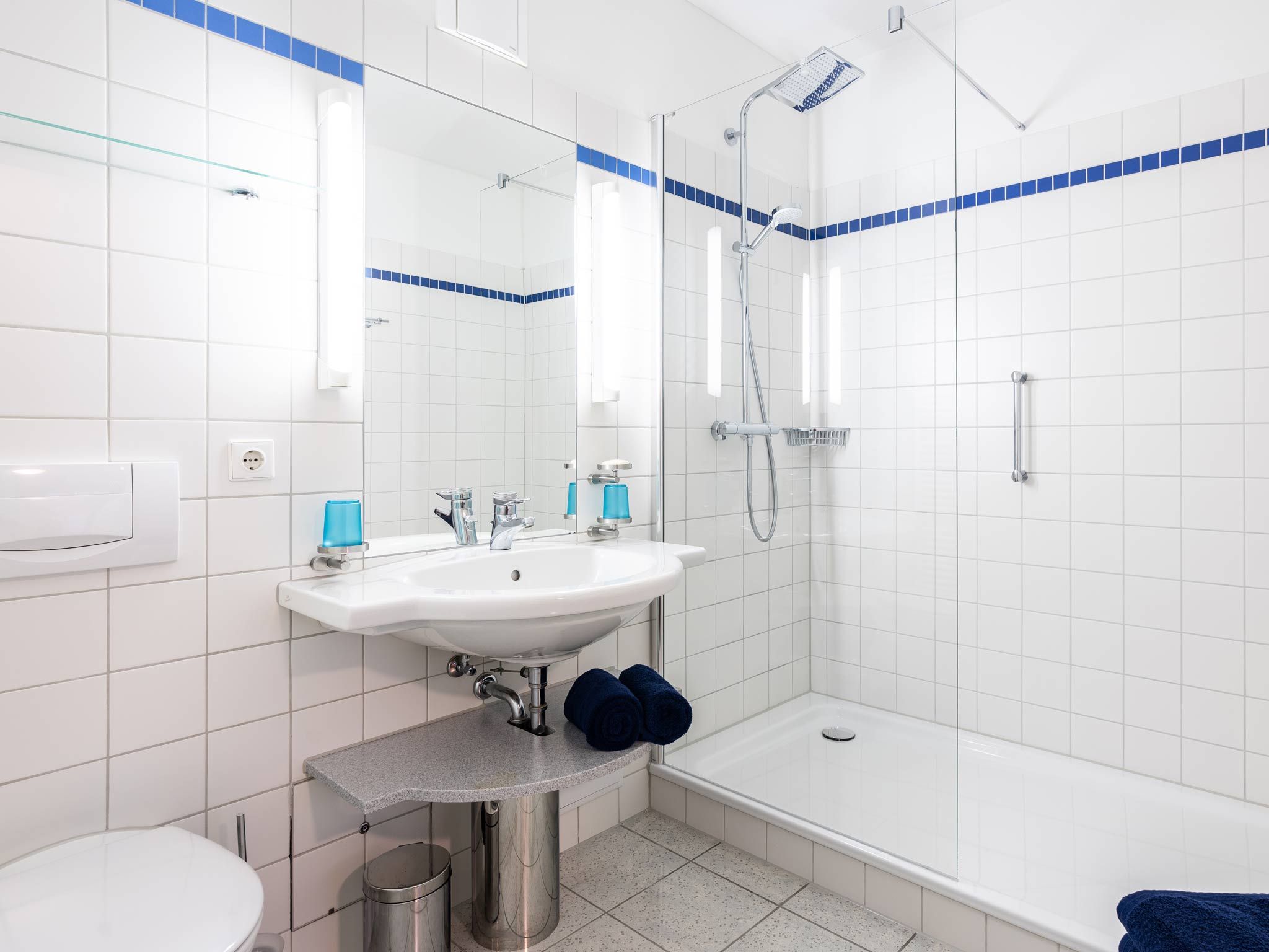 Kaiservillen Heringsdorf Ferienwohnung mit 1 Schlafzimmer und Balkon (D224) Insel Usedom - Badezimmer