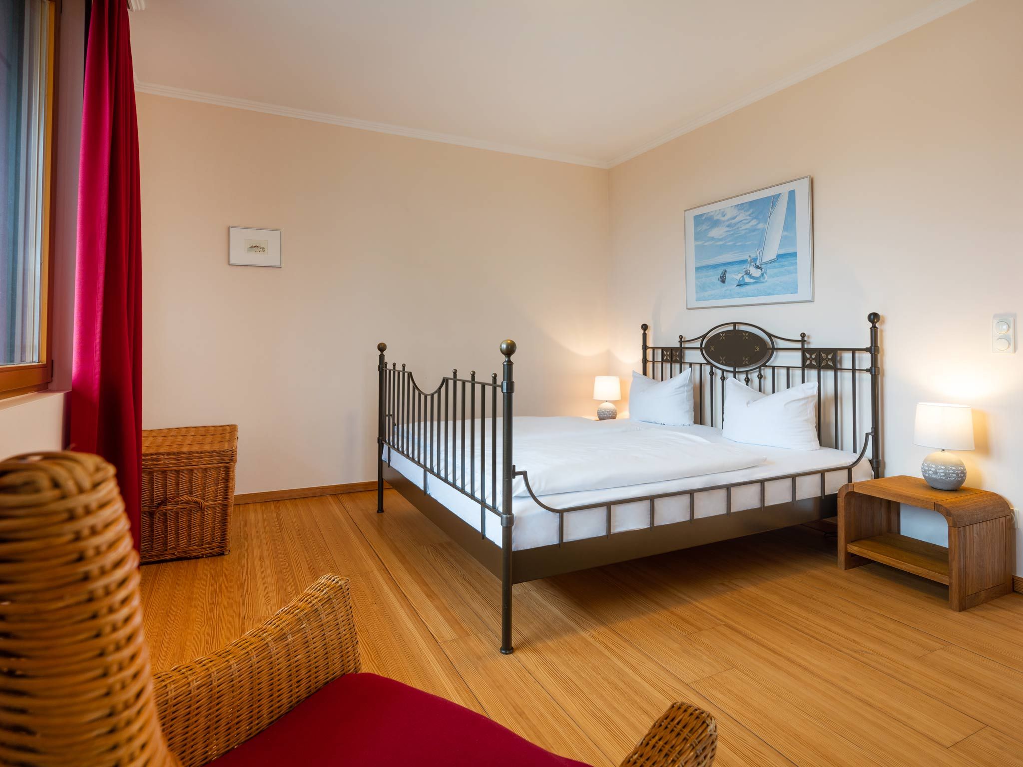 Kaiservillen Heringsdorf Ferienwohnung mit 1 Schlafzimmer und Balkon (D233) Insel Usedom - Schlafzimmer