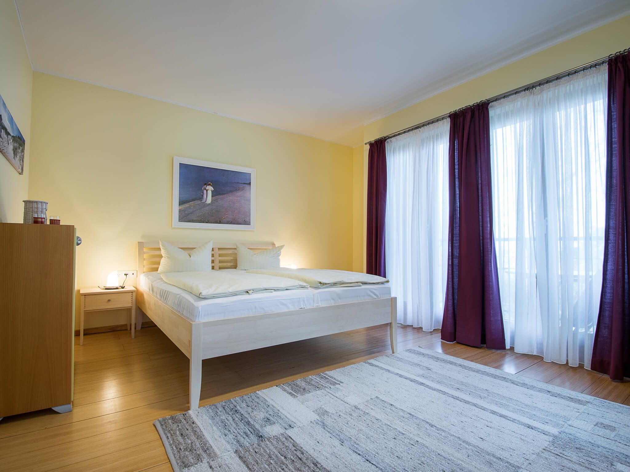 Kaiservillen Heringsdorf Ferienwohnung mit 1 Schlafzimmer und Balkon (DR4) Insel Usedom - Schlafzimmer