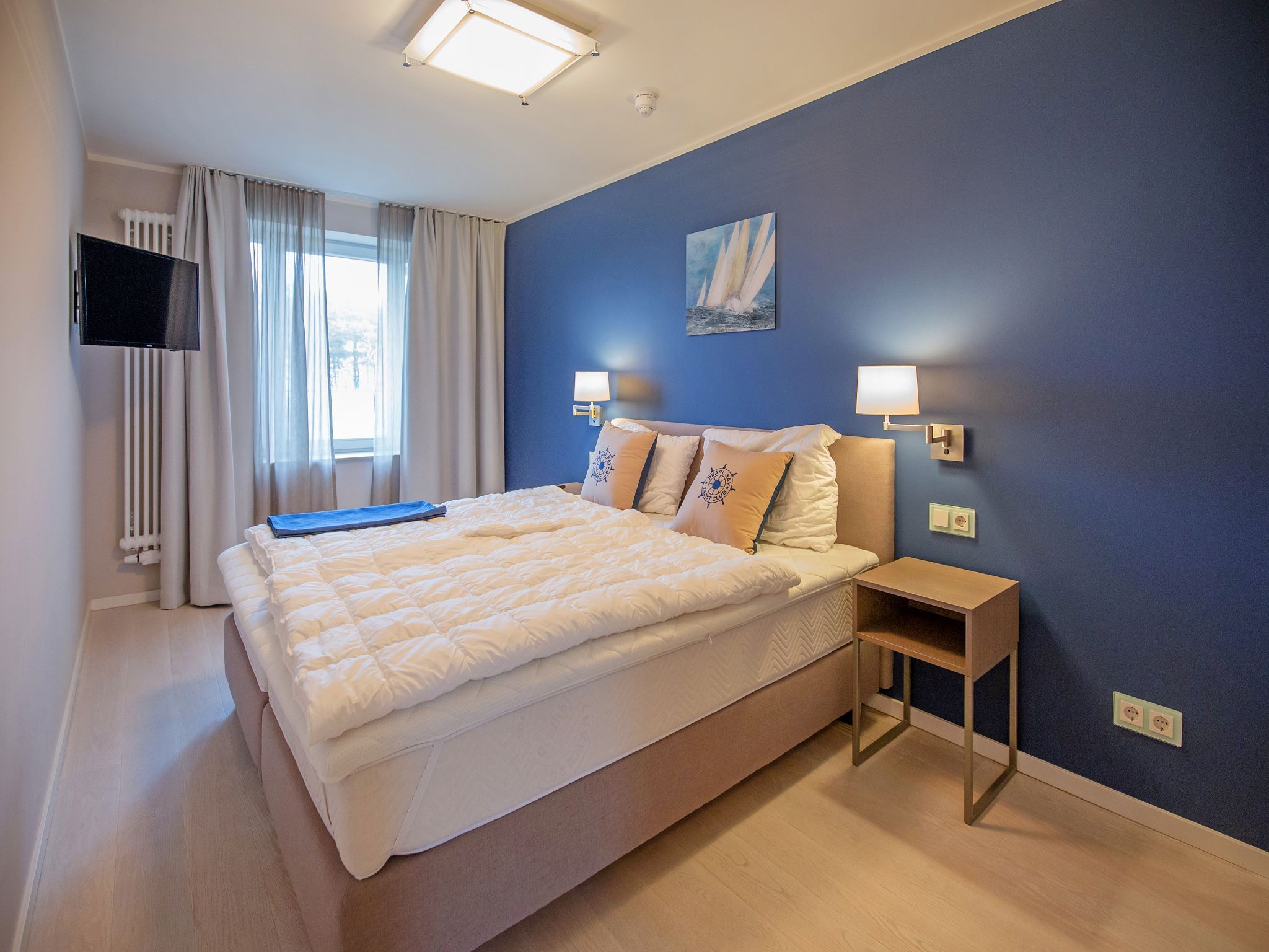 Dünenresidenz Prora Ferienwohnung mit Meerblick, 2 Schlafzimmern, Balkon und Sauna (NP/103) Insel Rügen - Schlafzimmer