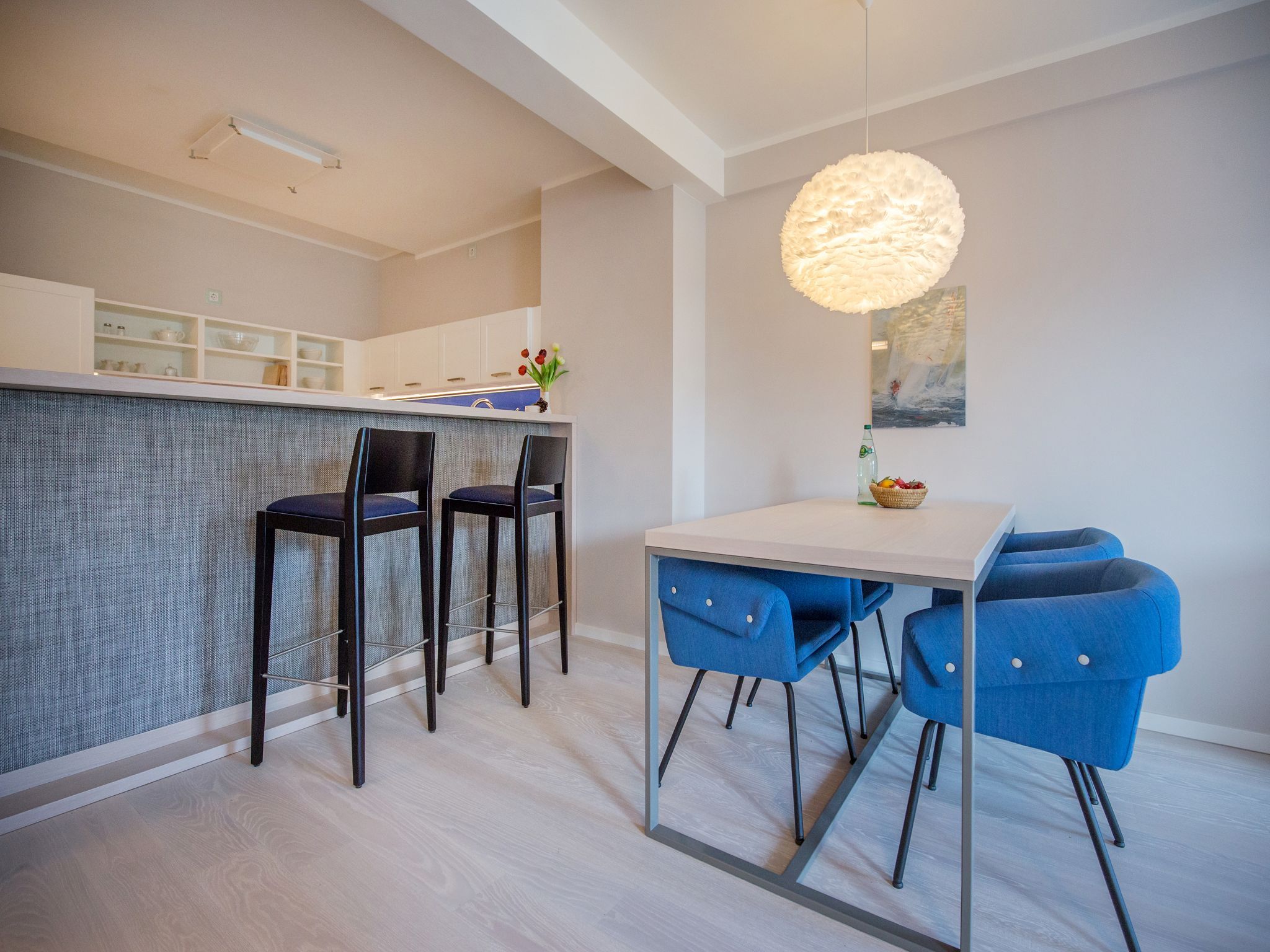 Dünenresidenz Prora Schöne Ferienwohnung in Top-Strandlage mit Meerblick (NP/113) Insel Rügen - Wohnzimmer