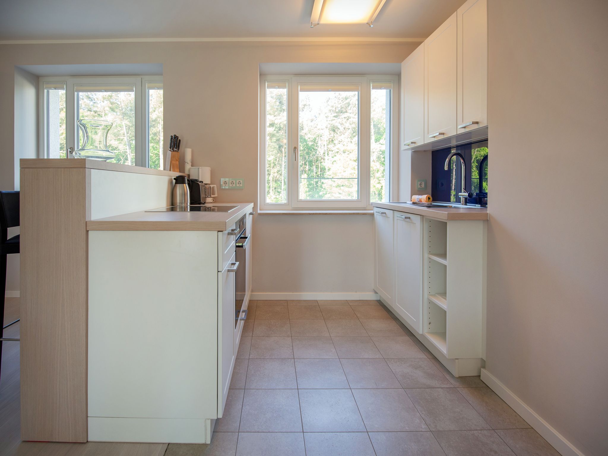 Dünenresidenz Prora Ferienwohnung mit Meerblick, 1 Schlafzimmer und Balkon (NP/212) Insel Rügen - Küche / Küchenzeile