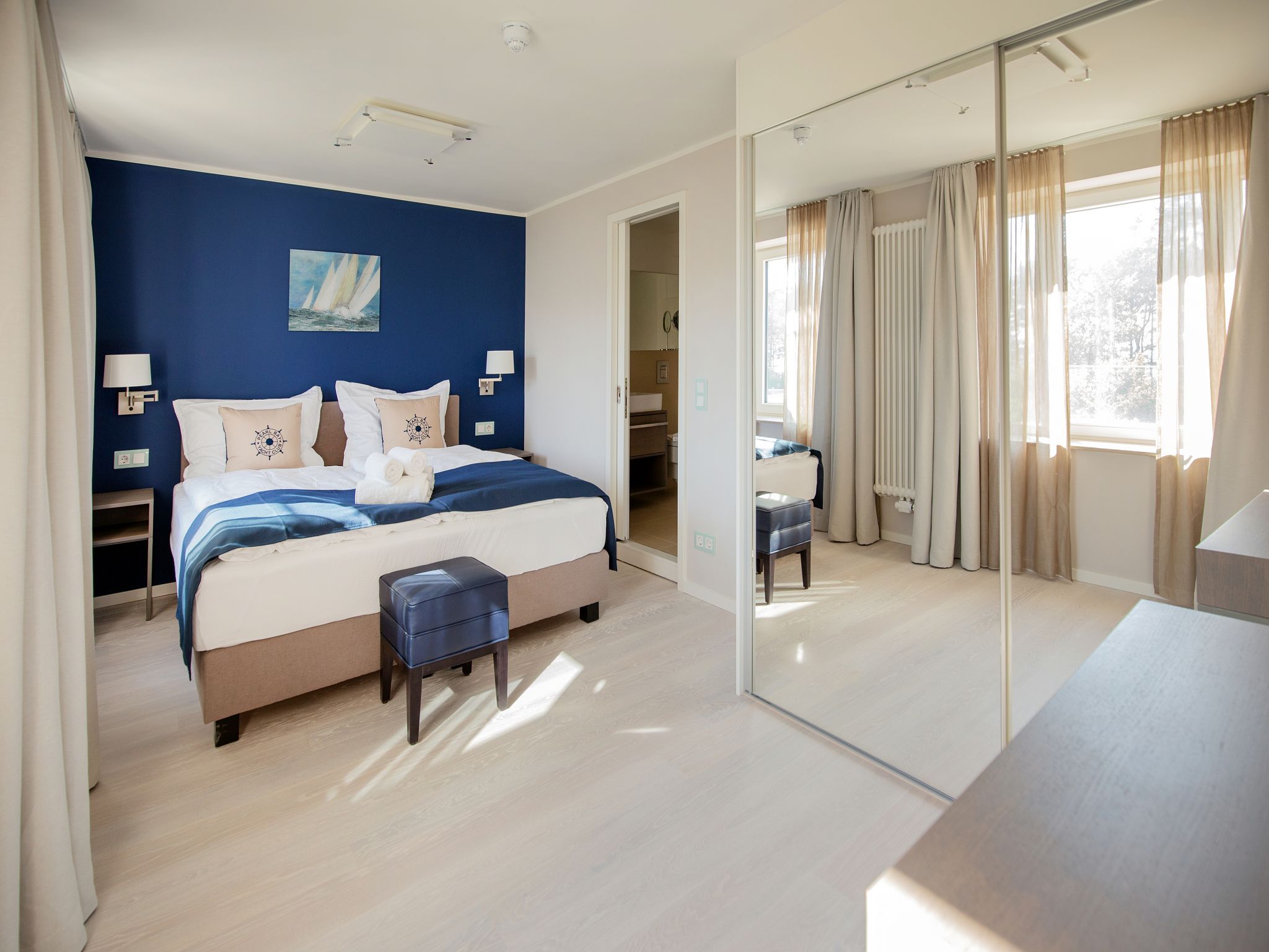 Dünenresidenz Prora Ferienwohnung mit Meerblick, 1 Schlafzimmer und Balkon (NP/212) Insel Rügen - Schlafzimmer