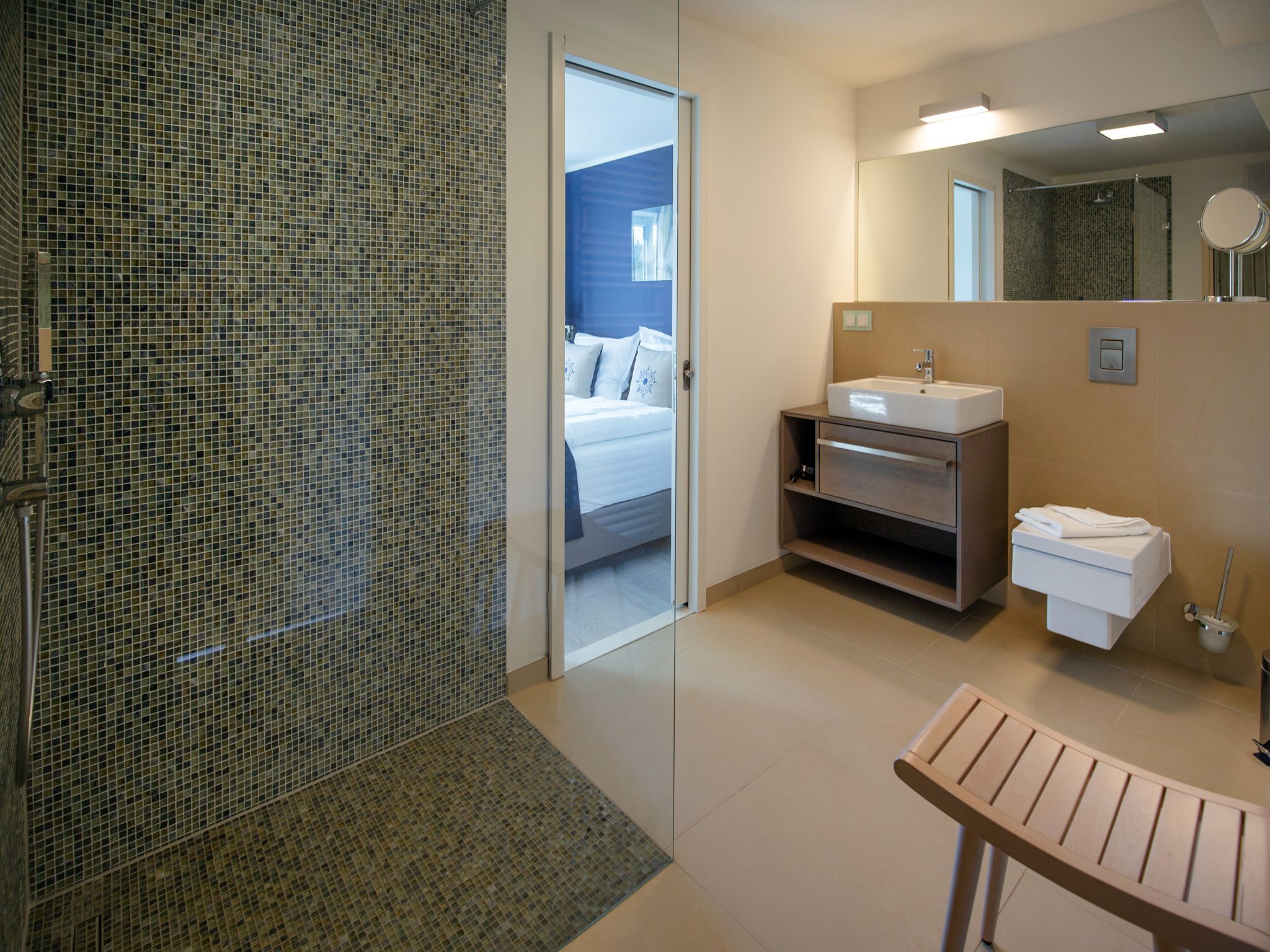 Dünenresidenz Prora Ferienwohnung mit Meerblick, 1 Schlafzimmer und Balkon (NP/212) Insel Rügen - Badezimmer