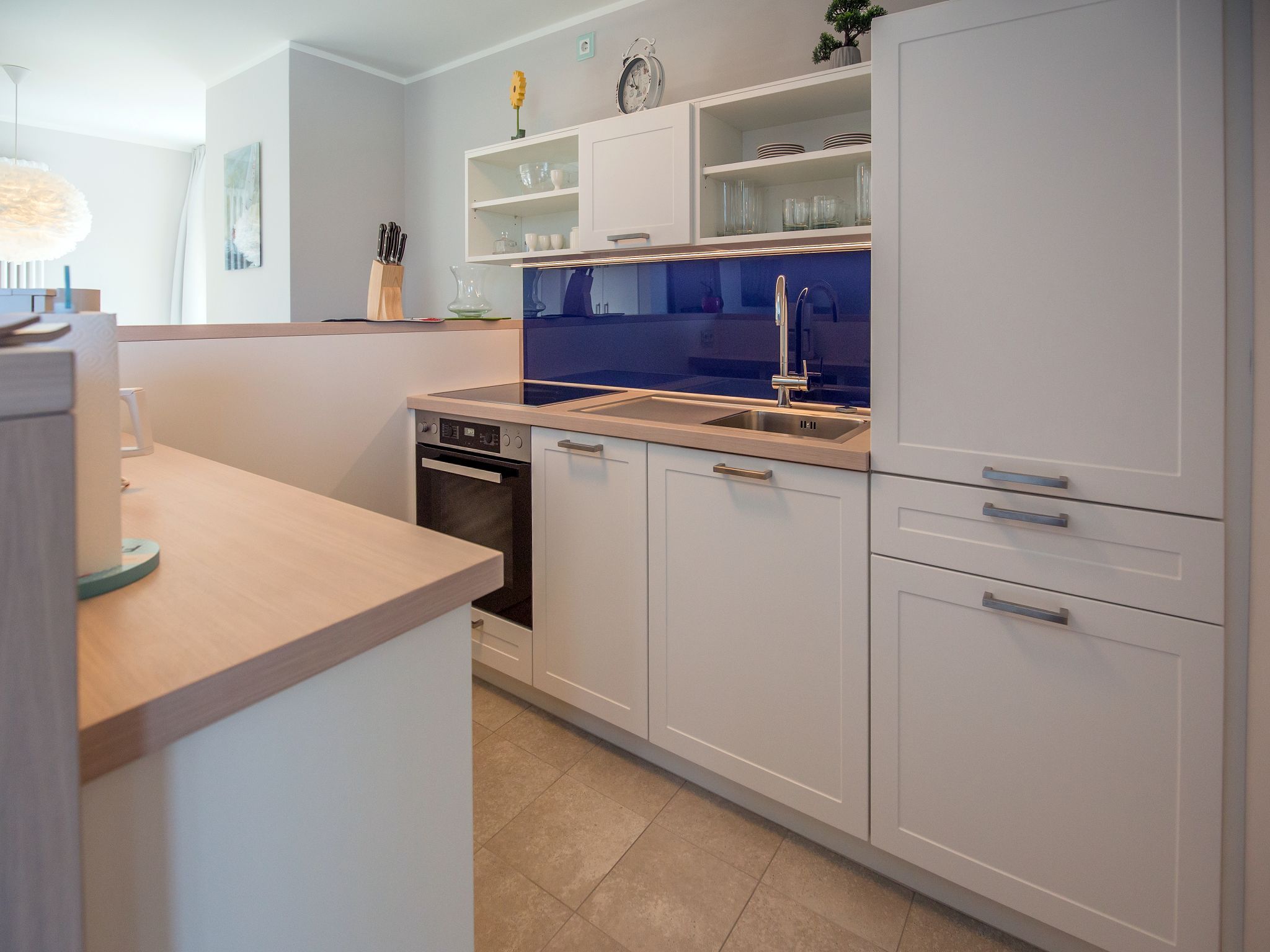 Dünenresidenz Prora Ferienwohnung mit 2 Schlafzimmern zur Sonnenseite (NP/305) Insel Rügen - Küche / Küchenzeile