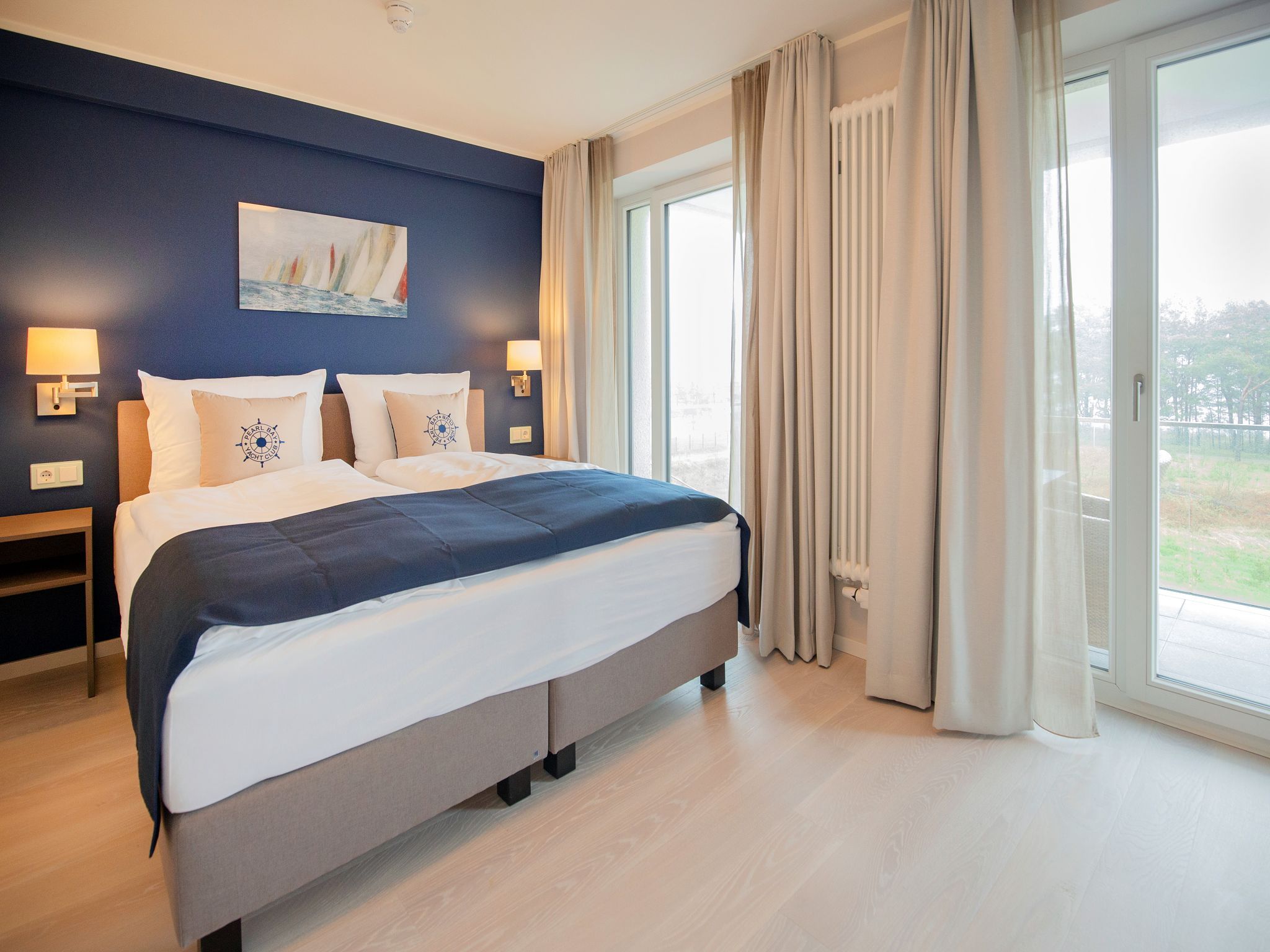 Dünenresidenz Prora Ferienwohnung mit Meerblick, 3 Schlafzimmern, Balkon und Sauna (NP/306) Insel Rügen - Schlafzimmer