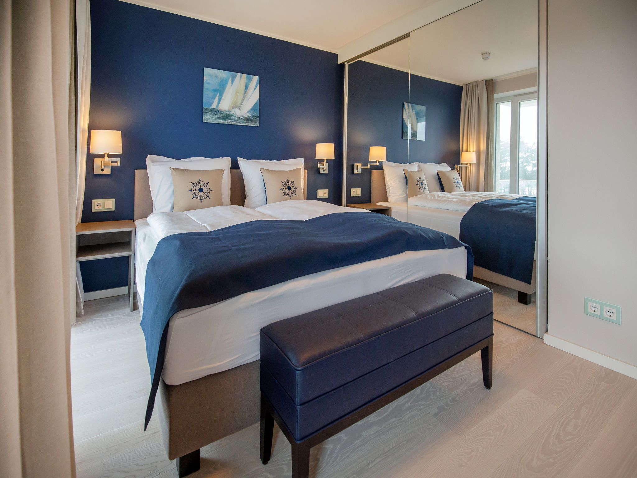 Dünenresidenz Prora Ferienwohnung mit Meerblick, 3 Schlafzimmern, Balkon und Sauna (NP/306) Insel Rügen - Schlafzimmer