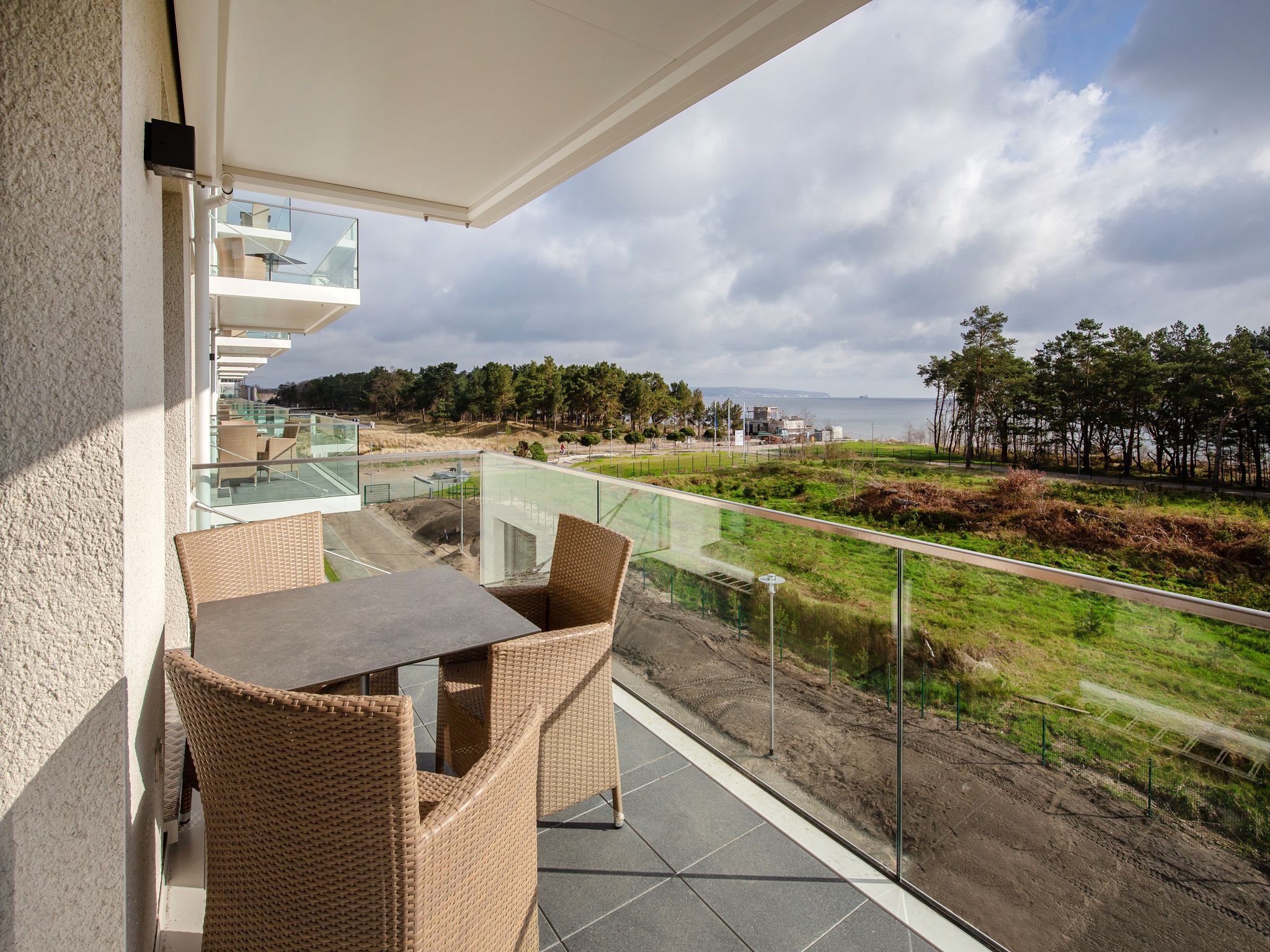 Dünenresidenz Prora Ferienwohnung mit Meerblick, 3 Schlafzimmern, Balkon und Sauna (NP/306) Insel Rügen - Balkon