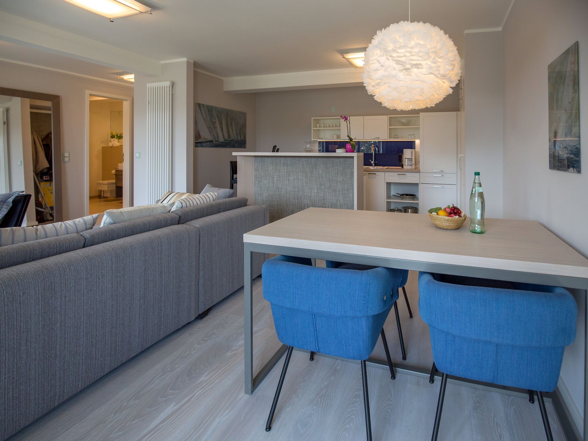 Dünenresidenz Prora Ferienwohnung mit Meerblick, 1 Schlafzimmer und Balkon (NP/308) Insel Rügen - Wohnzimmer