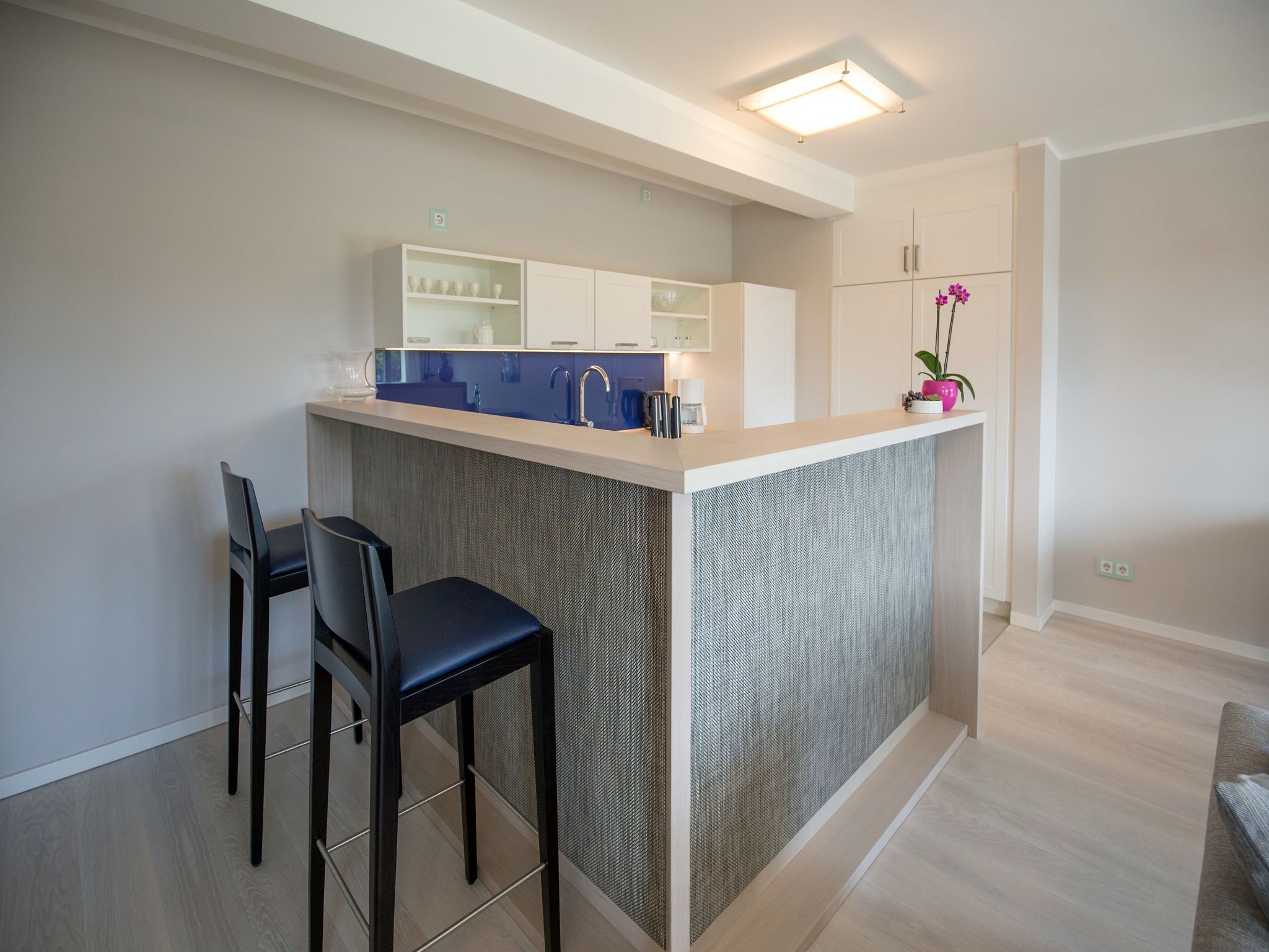 Dünenresidenz Prora Ferienwohnung mit Meerblick, 1 Schlafzimmer und Balkon (NP/308) Insel Rügen - Küche / Küchenzeile