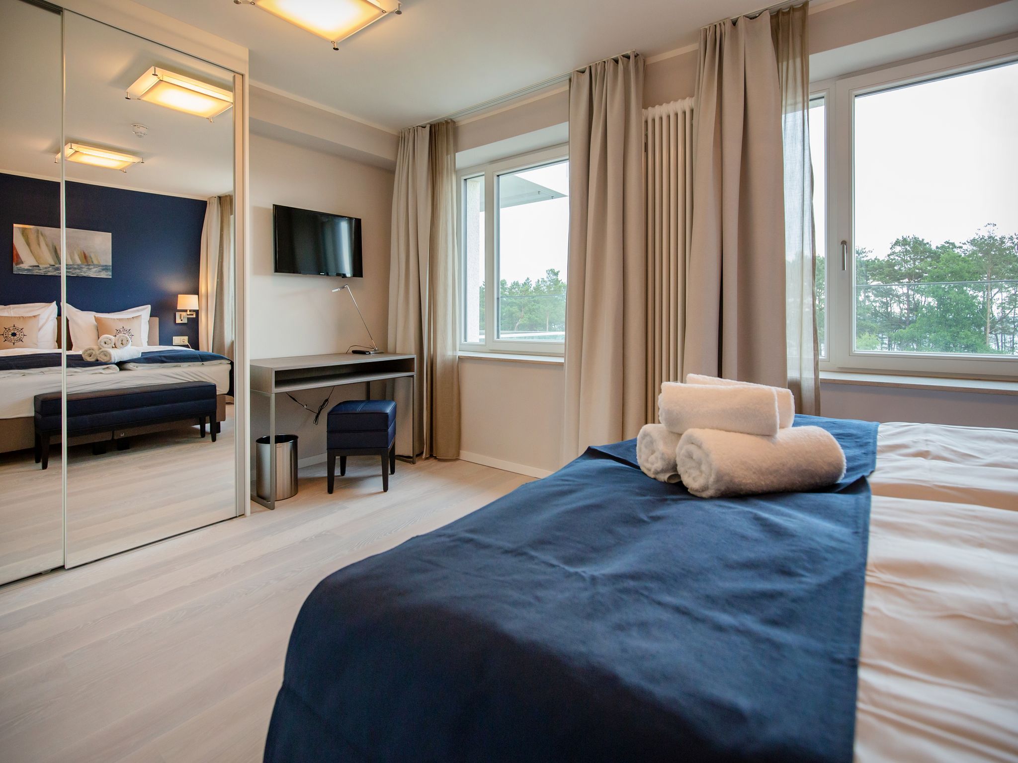 Dünenresidenz Prora Ferienwohnung mit Meerblick, 2 Schlafzimmern und Balkon (NP/311) Insel Rügen - Schlafzimmer