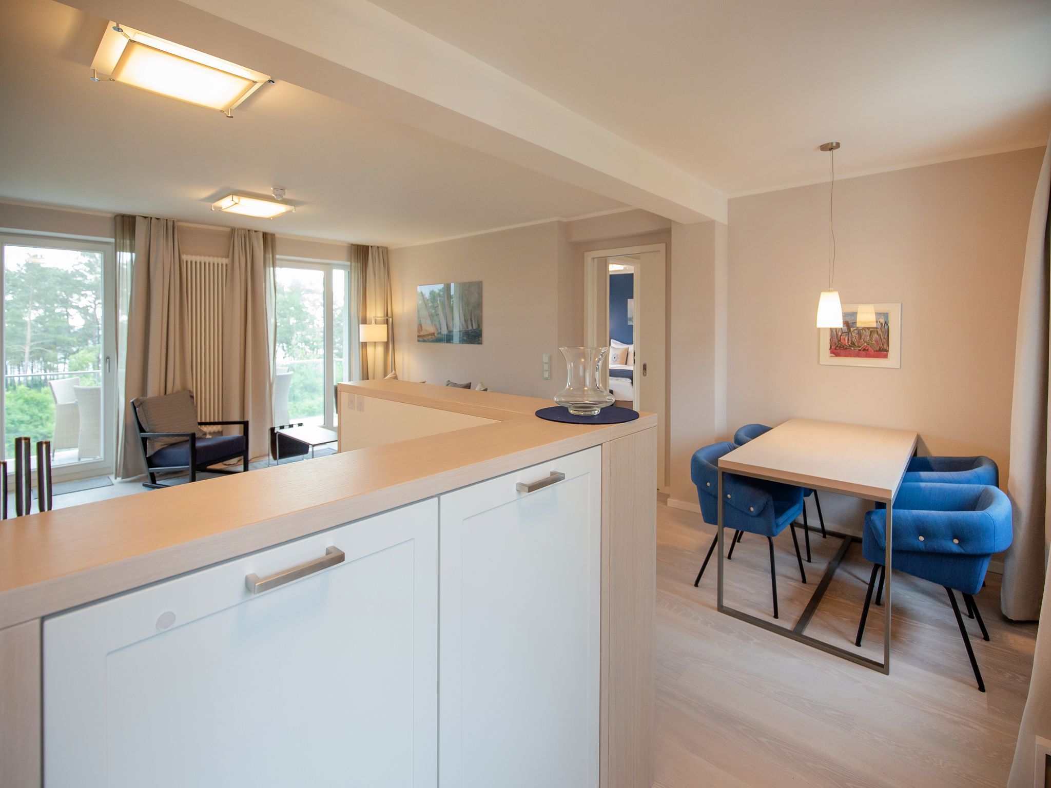 Dünenresidenz Prora Ferienwohnung mit Meerblick, 2 Schlafzimmern und Balkon (NP/311) Insel Rügen - Wohnzimmer