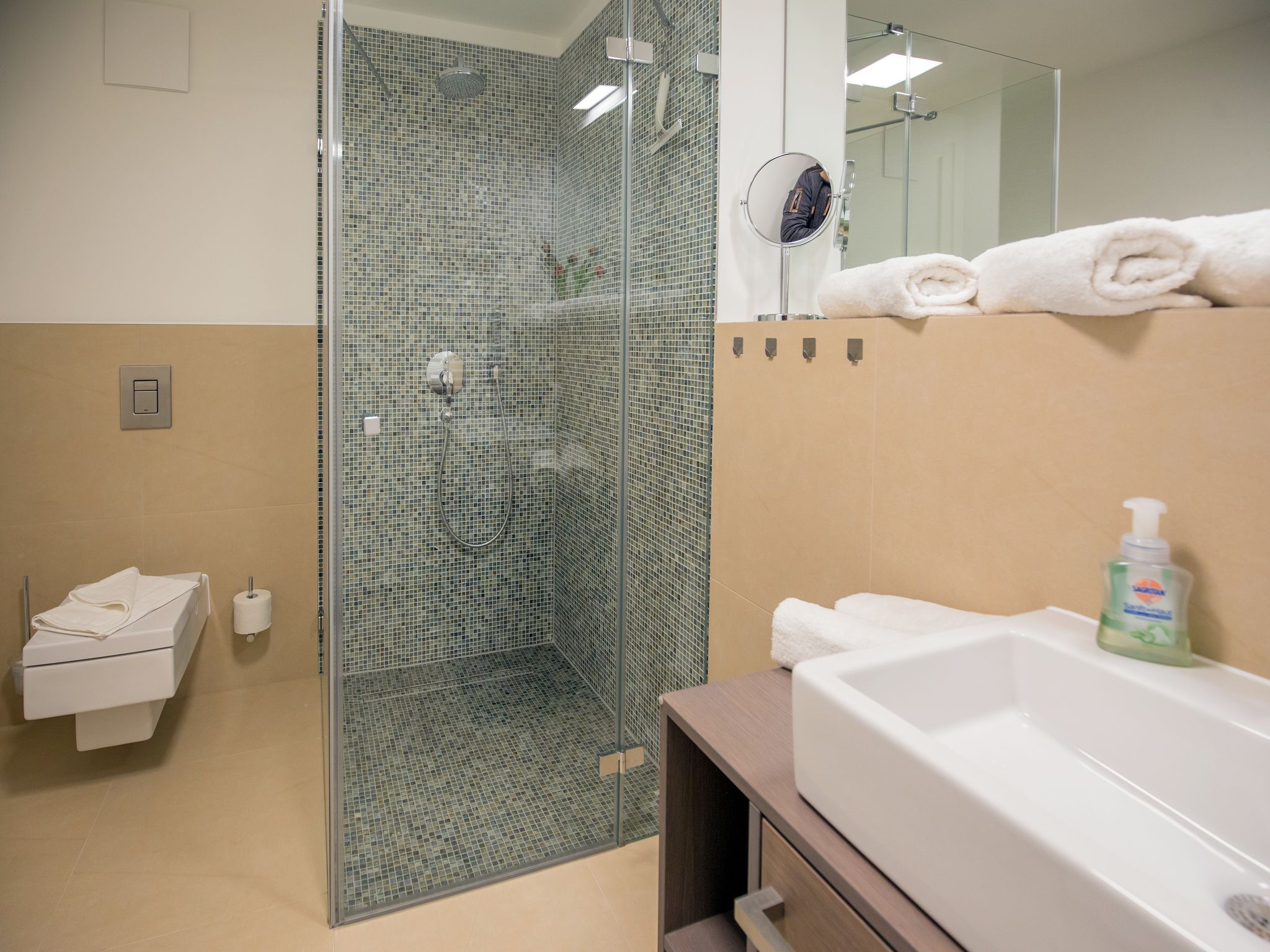 Dünenresidenz Prora Ferienwohnung mit Meerblick, 2 Schlafzimmern und Loggia (NP/318) Insel Rügen - Badezimmer