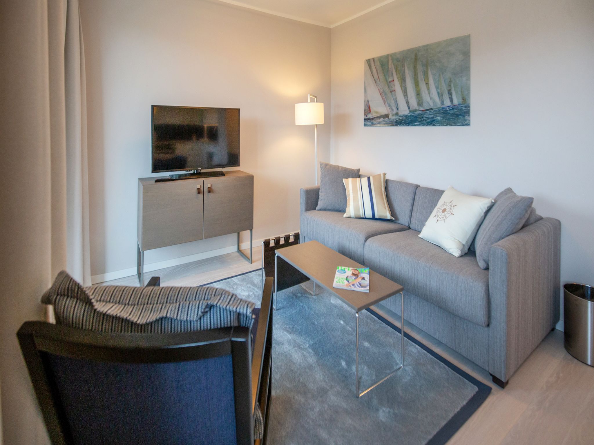 Dünenresidenz Prora Ferienwohnung mit Meerblick, 1 Schlafzimmer und Balkon (NP/322) Insel Rügen - Wohnzimmer