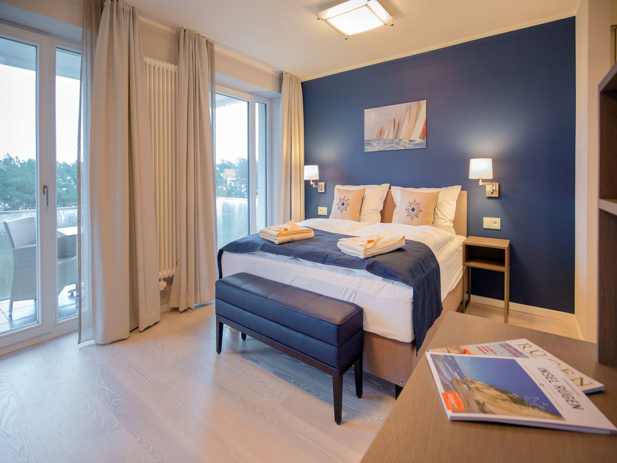 Dünenresidenz Prora Ferienwohnung mit Meerblick, 2 Schlafzimmern und Balkon (NP/403) Insel Rügen - Schlafzimmer