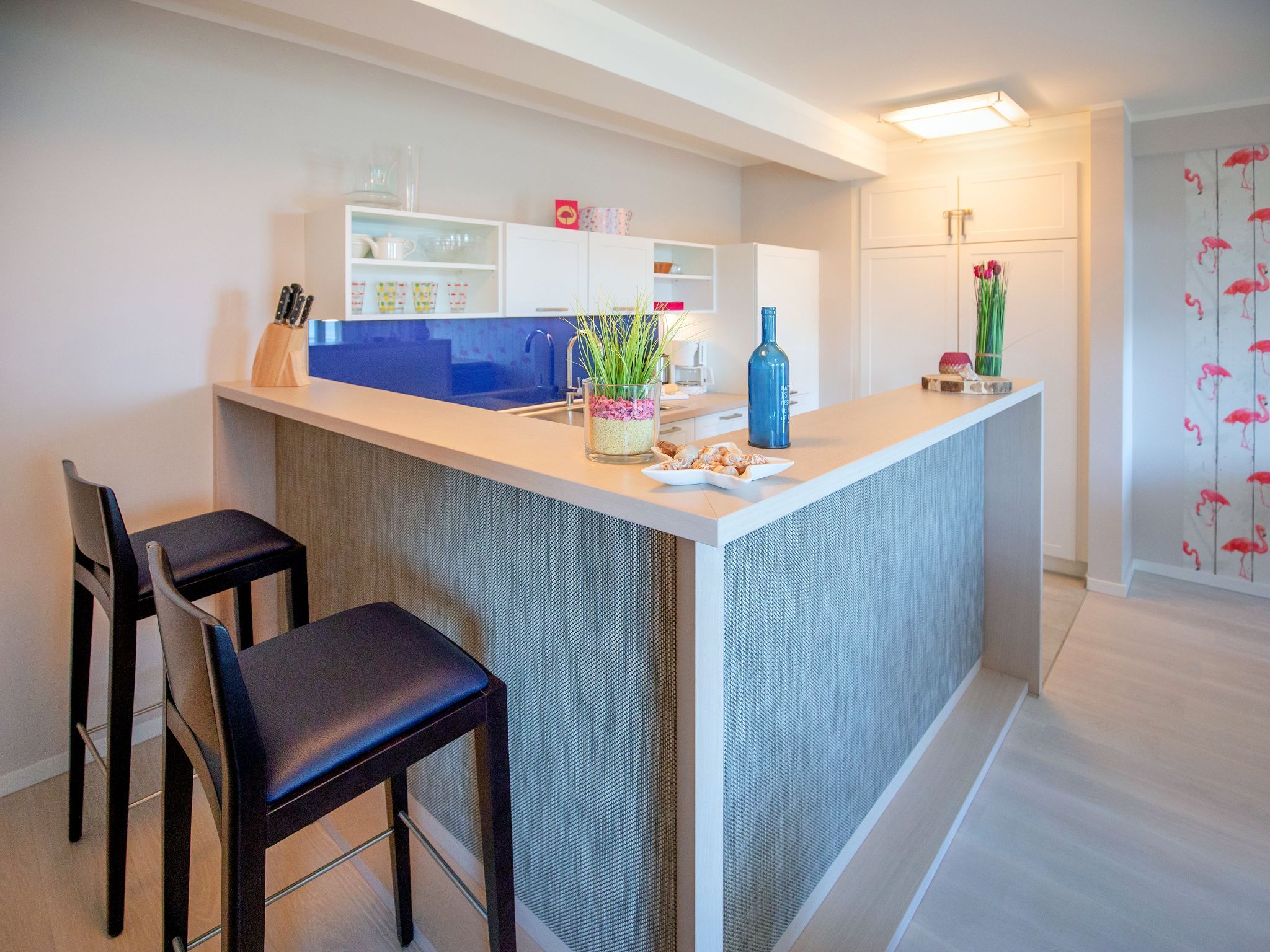 Dünenresidenz Prora Ferienwohnung mit Meerblick, 2 Schlafzimmern, Sauna und Balkon (NP/404) Insel Rügen - Küche / Küchenzeile