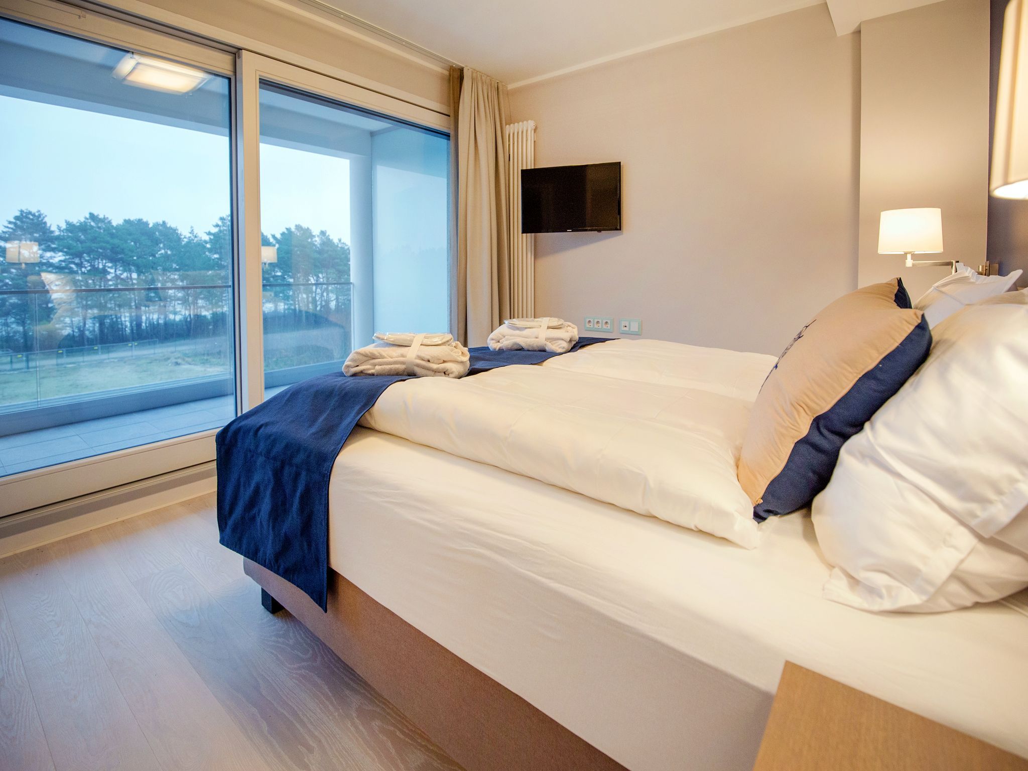 Dünenresidenz Prora Ferienwohnung mit Meerblick, 2 Schlafzimmern und Balkon (NP/417) Insel Rügen - Schlafzimmer