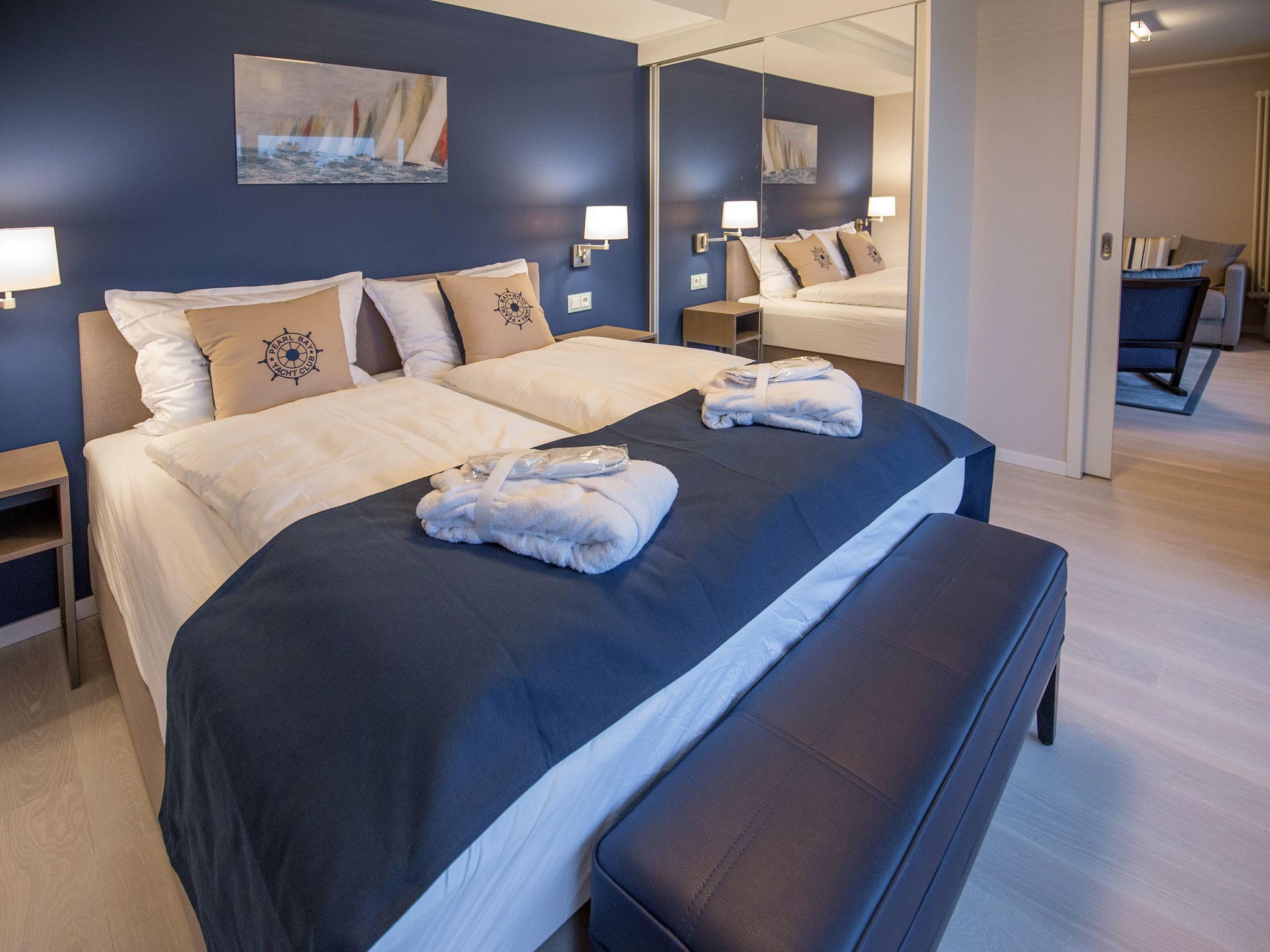 Dünenresidenz Prora Ferienwohnung mit Meerblick, 2 Schlafzimmern und Balkon (NP/417) Insel Rügen - Schlafzimmer