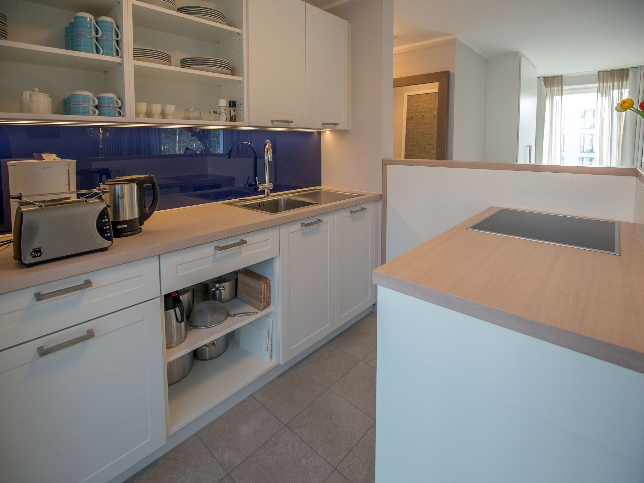 Dünenresidenz Prora Ferienwohnung mit 1 Schlafzimmer zur Sonnenseite (NP/420) Insel Rügen - Küche / Küchenzeile