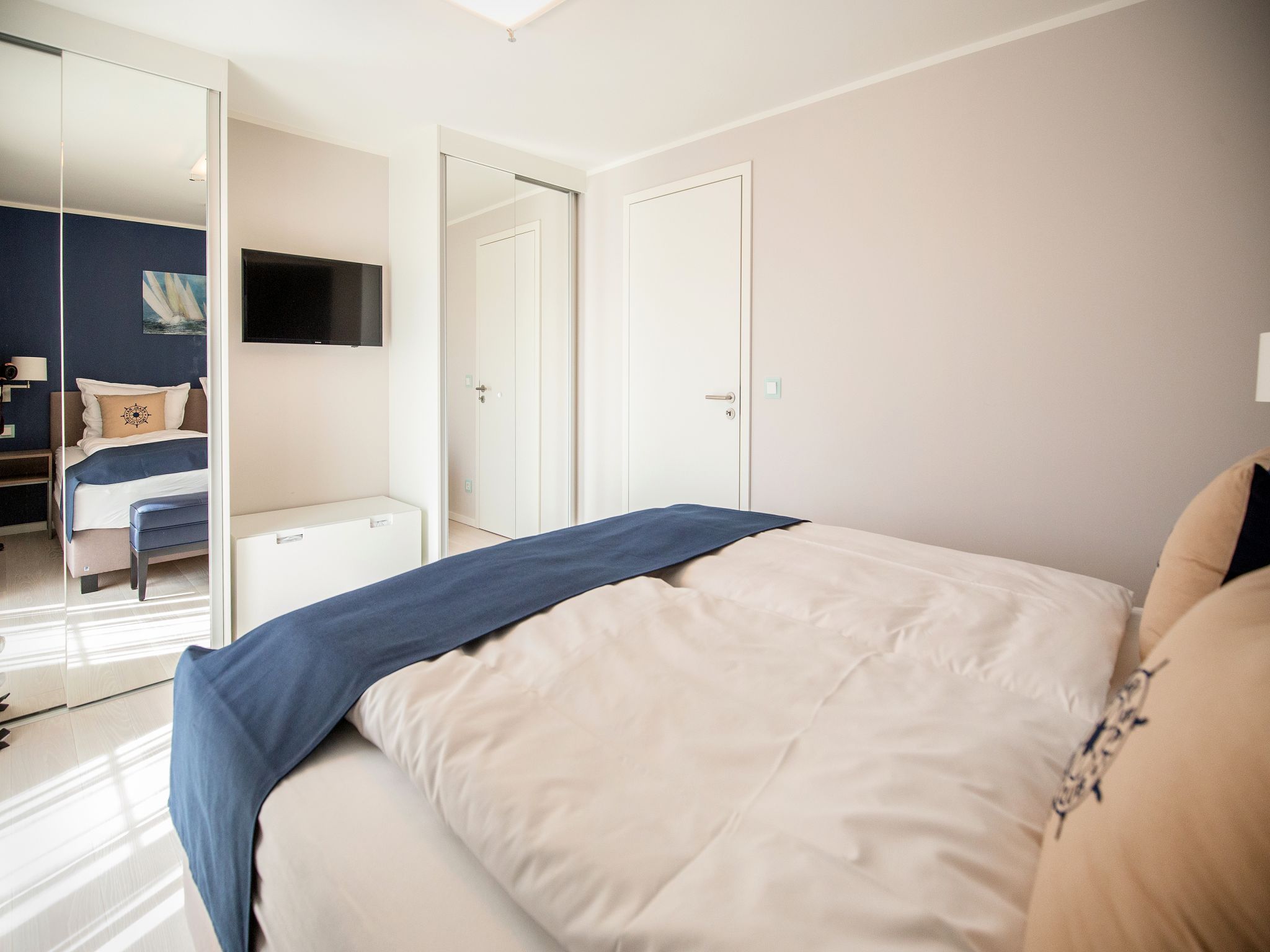 Dünenresidenz Prora Ferienwohnung mit 1 Schlafzimmer zur Sonnenseite (NP/420) Insel Rügen - Schlafzimmer