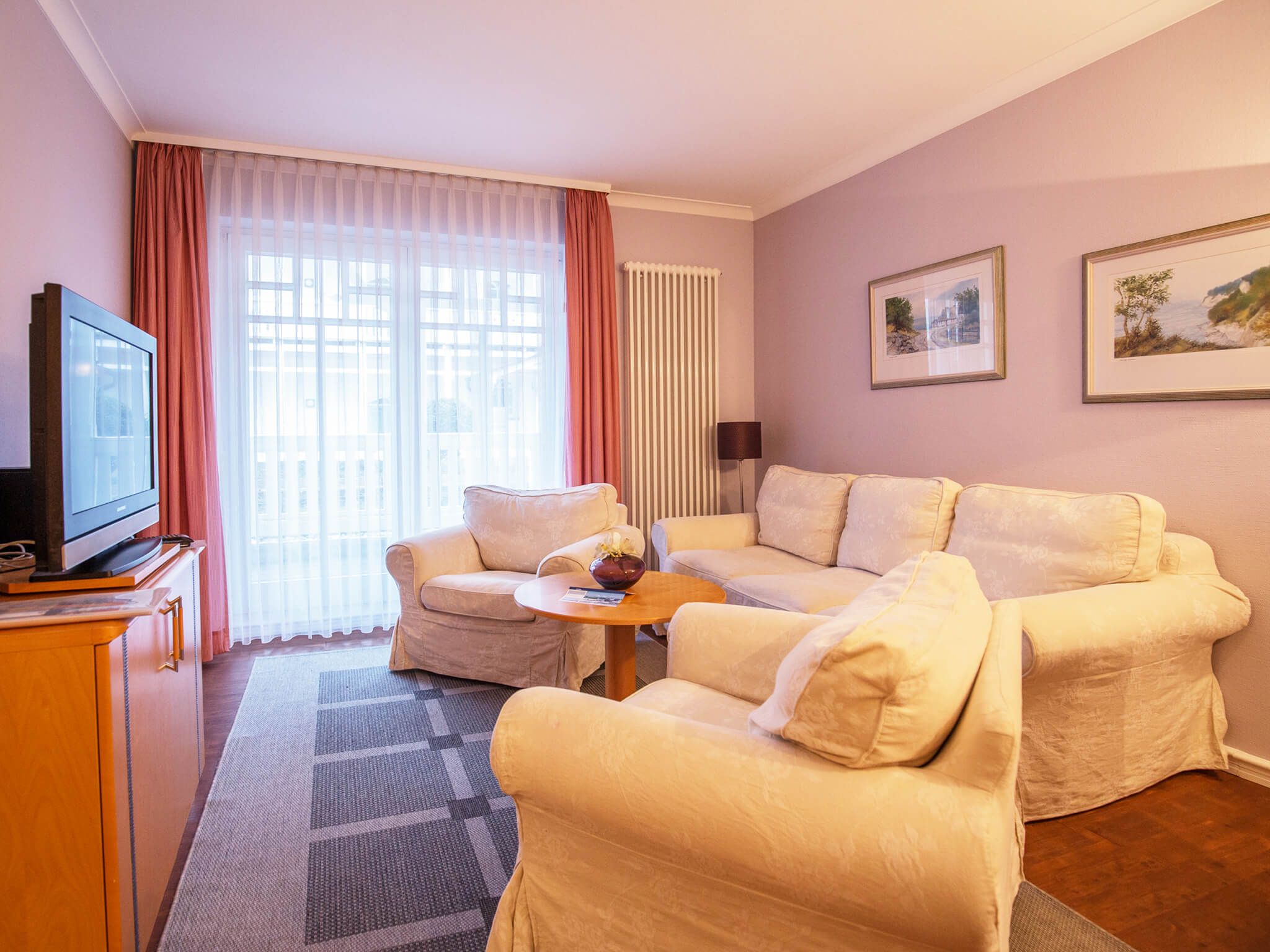 Strandvillen Binz Ferienwohnung mit Meerblick, 2 Schlafzimmern und Balkon (AH/624) Insel Rügen - Wohnzimmer