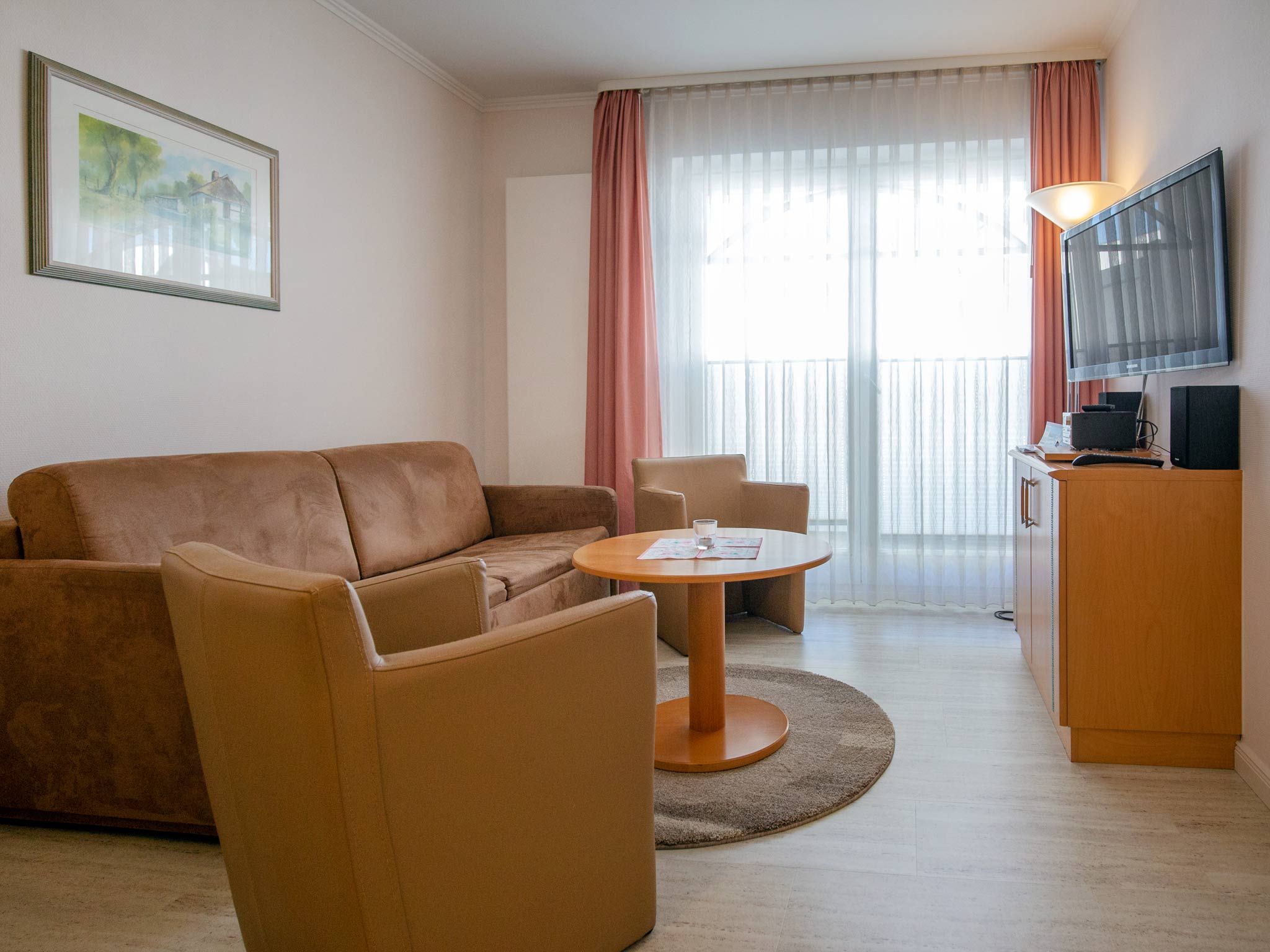 Strandvillen Binz Ferienwohnung mit 1 Schlafzimmer und Balkon (AH/627) Insel Rügen - Wohnzimmer