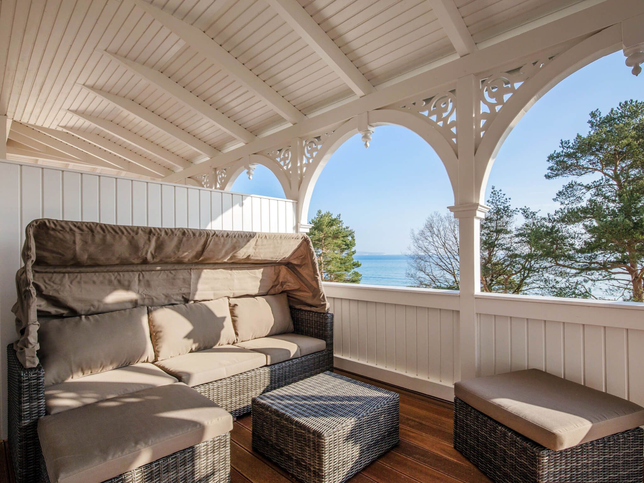 Strandvillen Binz Ferienwohnung mit Meerblick, 2 Schlafzimmern und Balkon (SV/008) Insel Rügen - Balkon