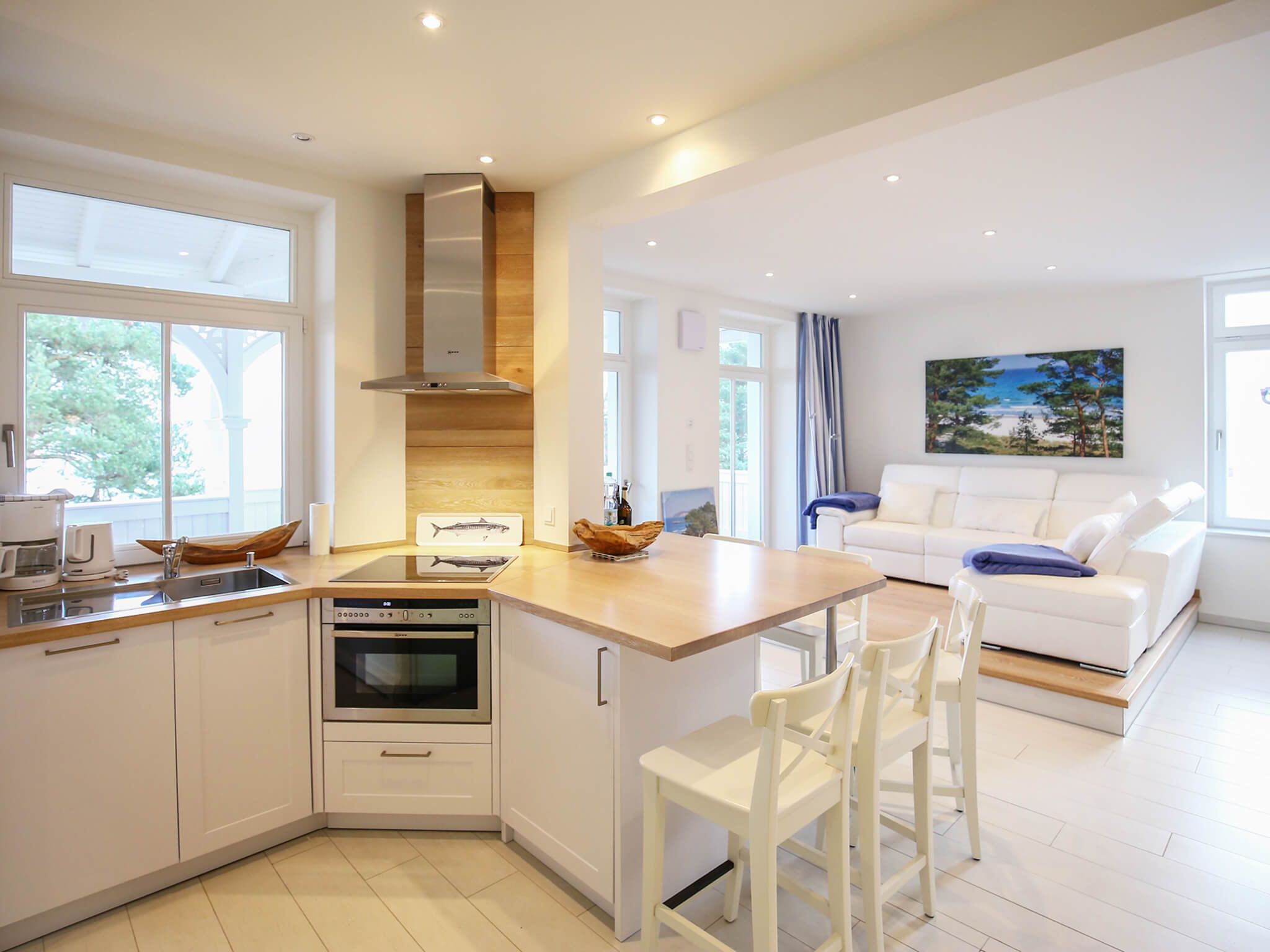 Strandvillen Binz Ferienwohnung mit Meerblick, 2 Schlafzimmern und Balkon (SV/008) Insel Rügen - Küche / Küchenzeile