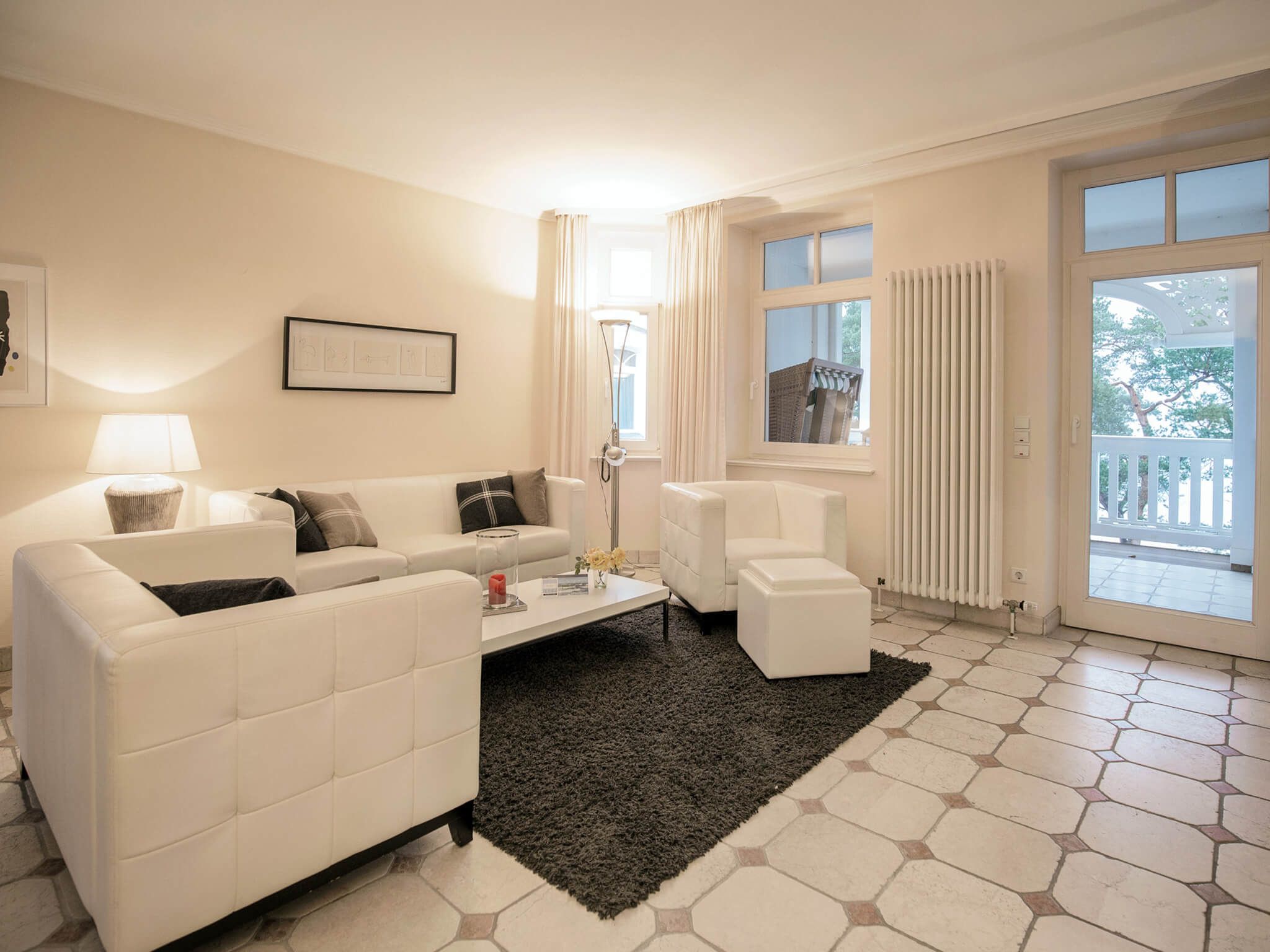 Strandvillen Binz Ferienwohnung mit Meerblick, 1 Schlafzimmer und Balkon (SV/618) Insel Rügen - Wohnzimmer