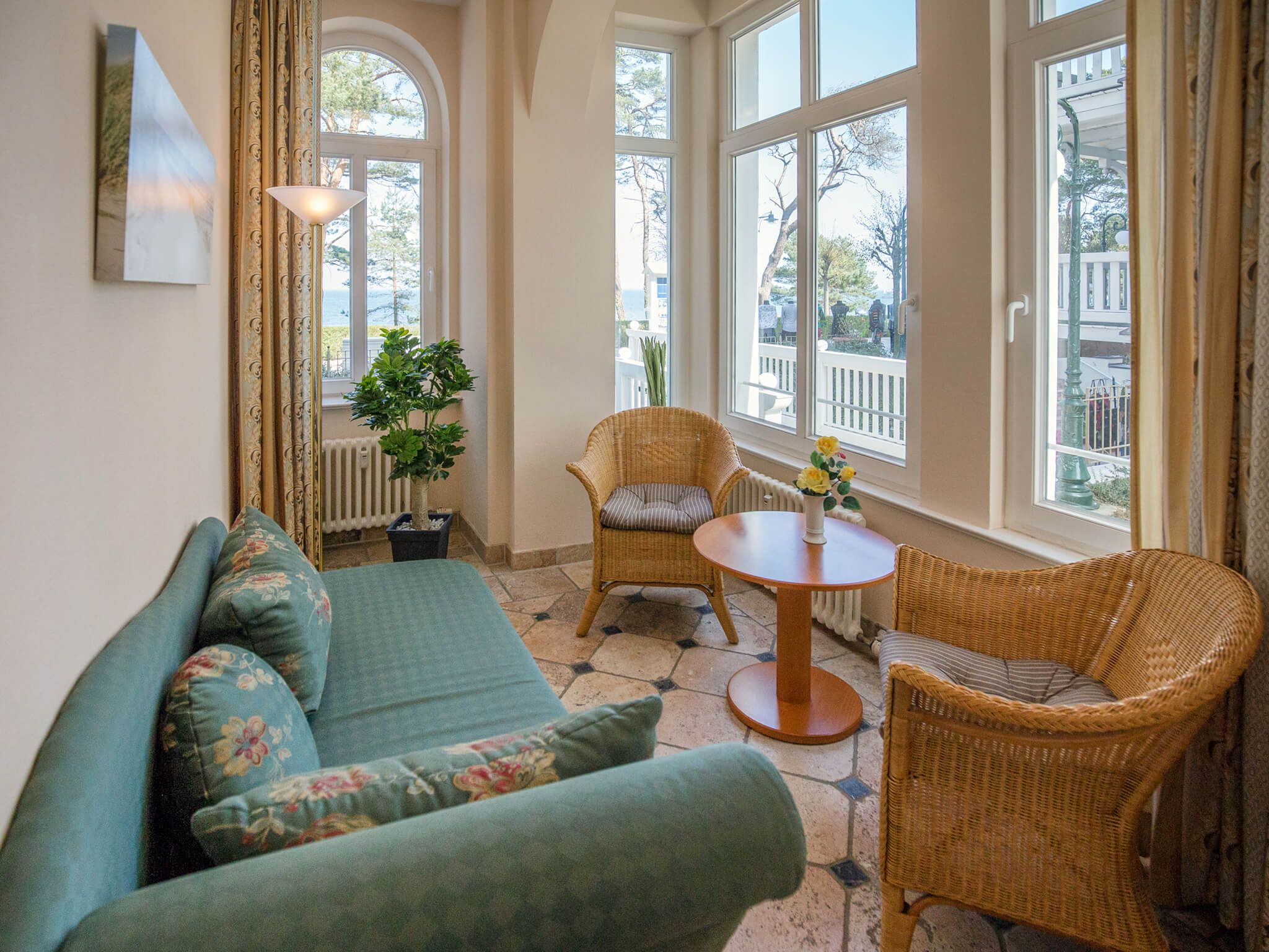 Strandvillen Binz Ferienwohnung mit Meerblick und 1 Schlafzimmer (SV/701) Insel Rügen - Wohnzimmer