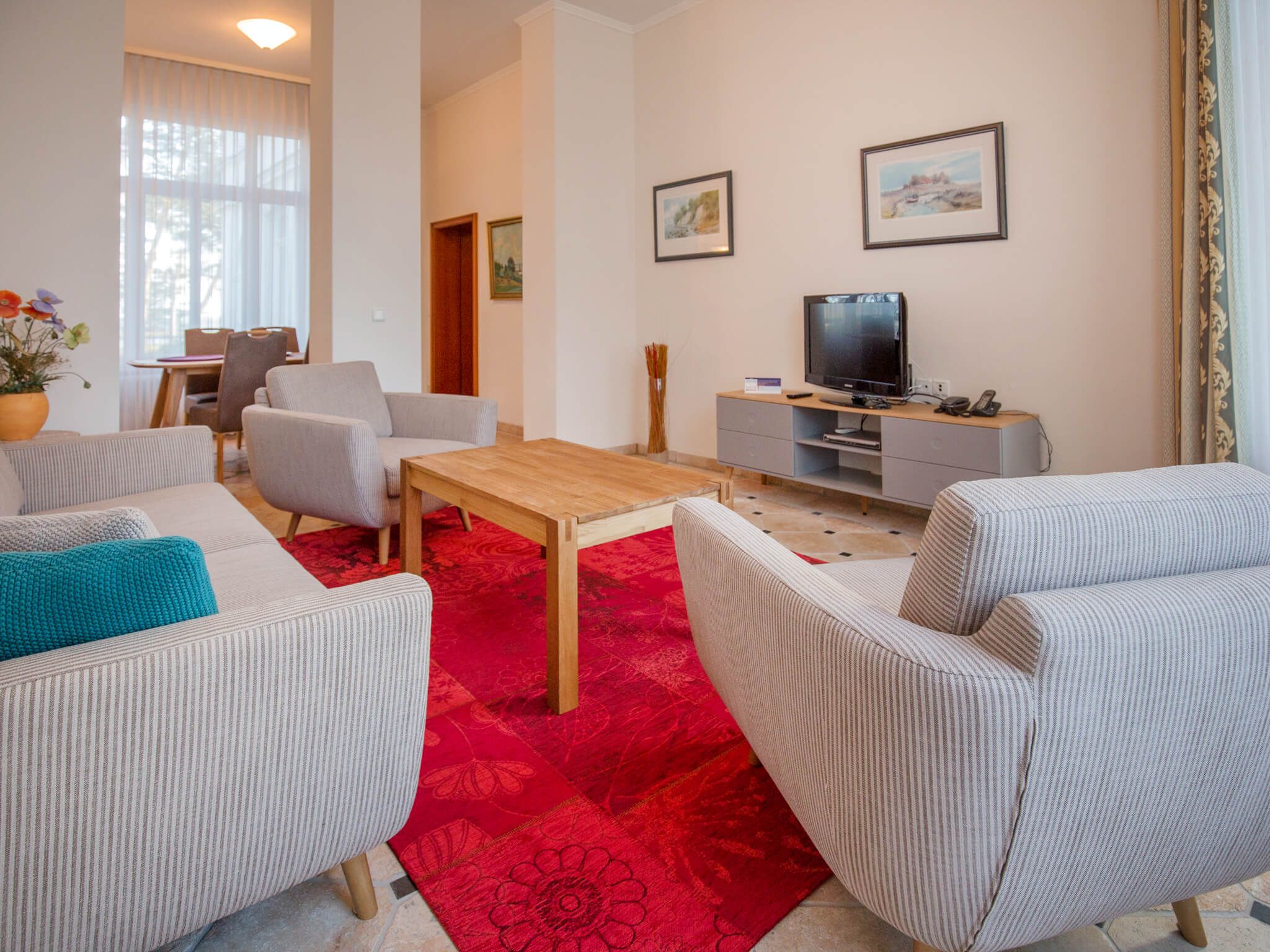 Strandvillen Binz Ferienwohnung mit 2 Schlafzimmern (SV/704) Insel Rügen - Wohnzimmer