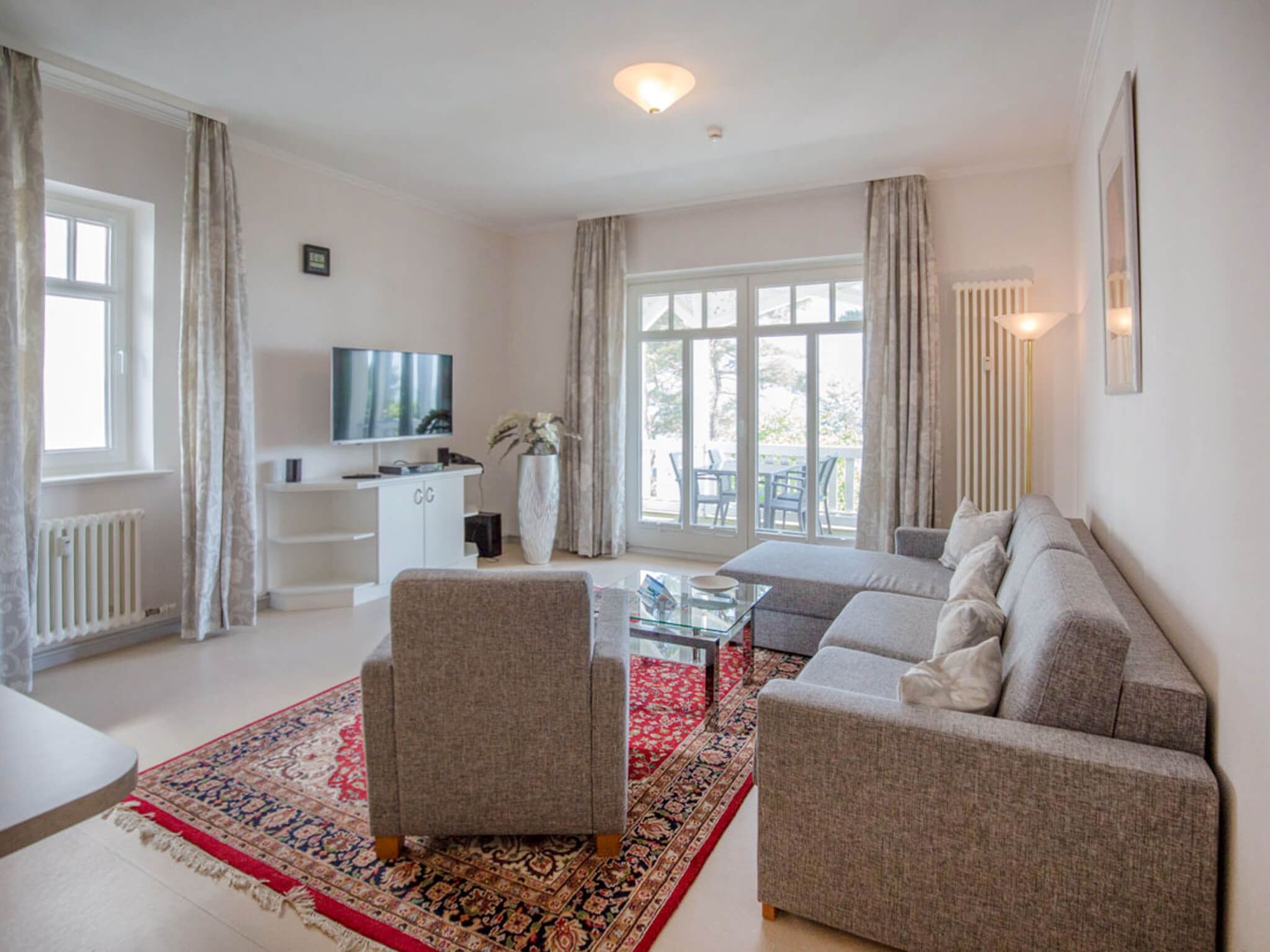 Strandvillen Binz Ferienwohnung mit Meerblick, 1 Schlafzimmer und Balkon (SV/759) Insel Rügen - Wohnzimmer