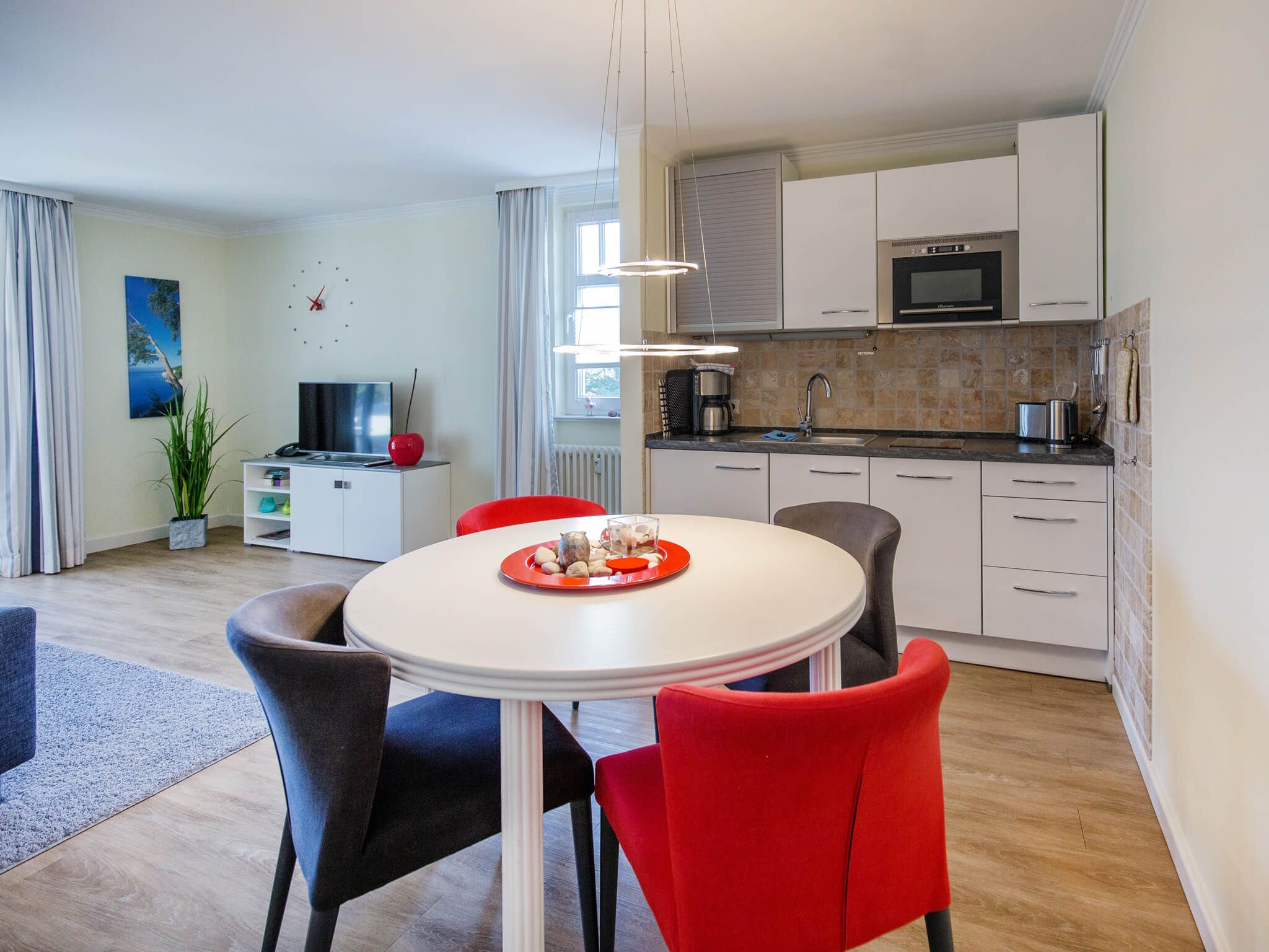 Strandvillen Binz Ferienwohnung mit Meerblick, 1 Schlafzimmer und Balkon (SV/762) Insel Rügen - Küche / Küchenzeile